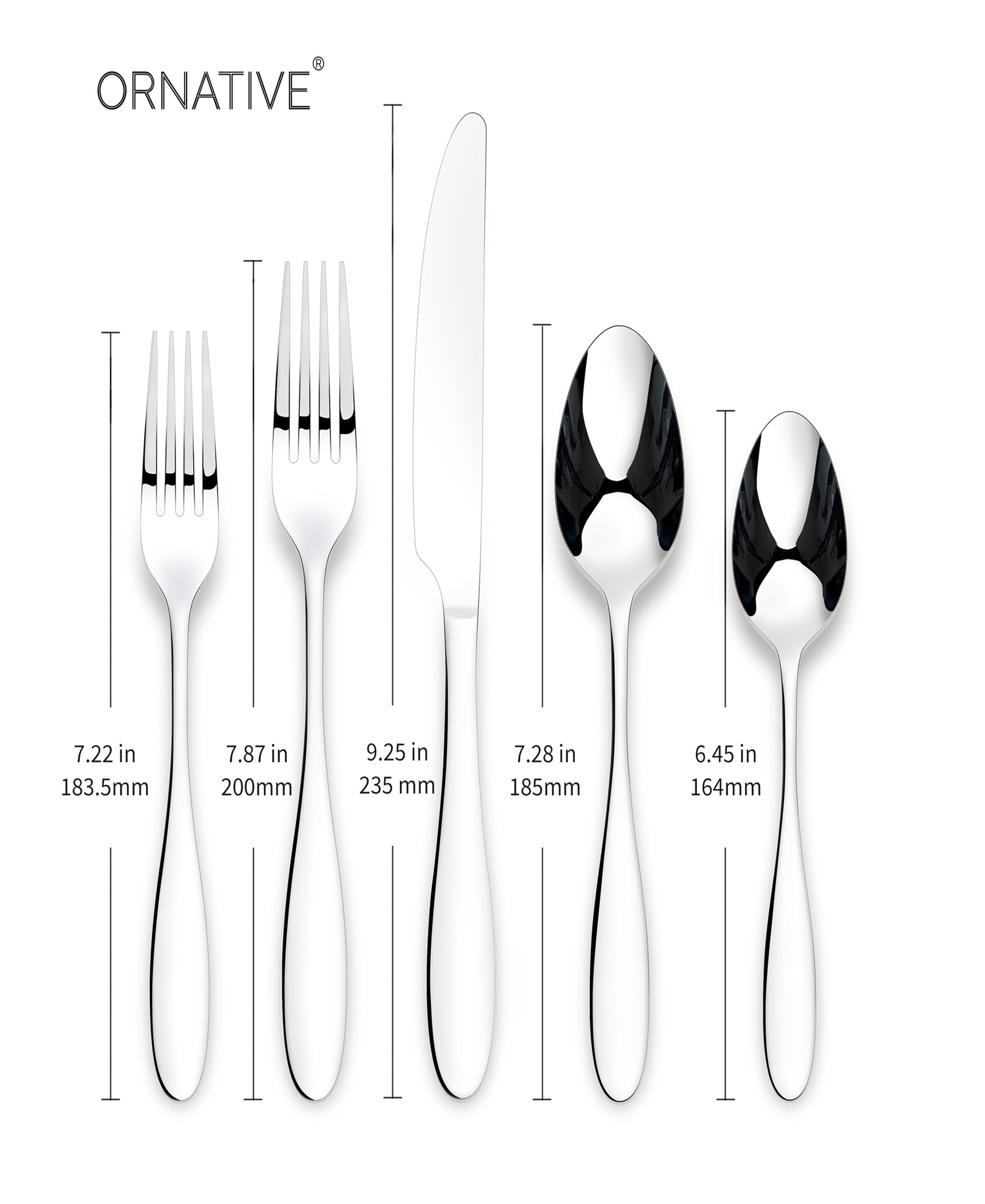 Amadea 20 Pc Flatware Set- Available 3 Finishes