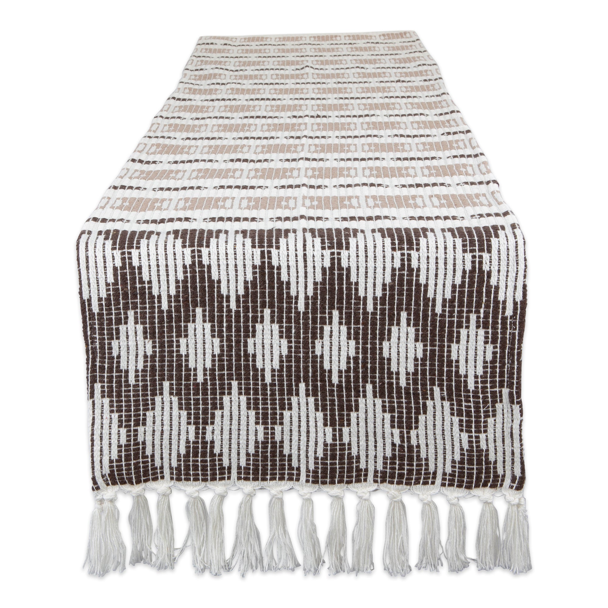 DII Colby Southwest Jacquard Fringe Table Runner