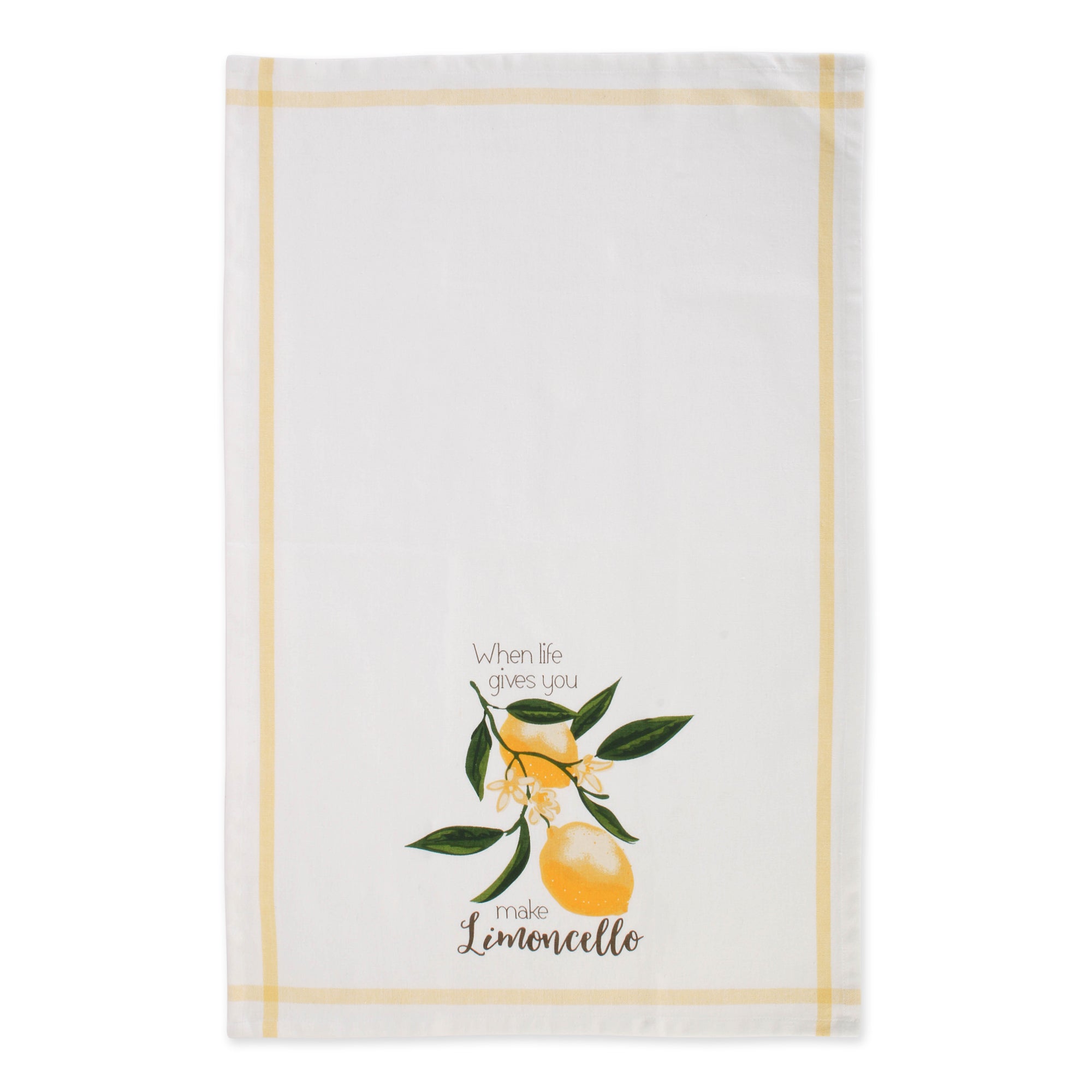 DII Lemon Bliss Dishtowel Set 4 Piece