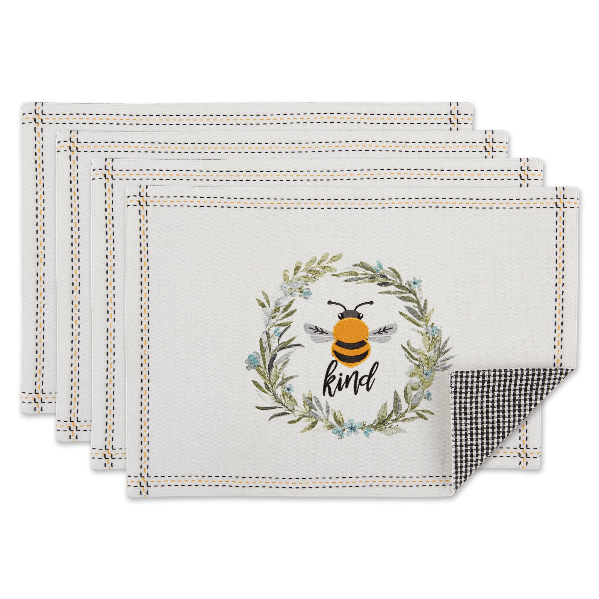 DII Embellished Placemat Set 4 Piece