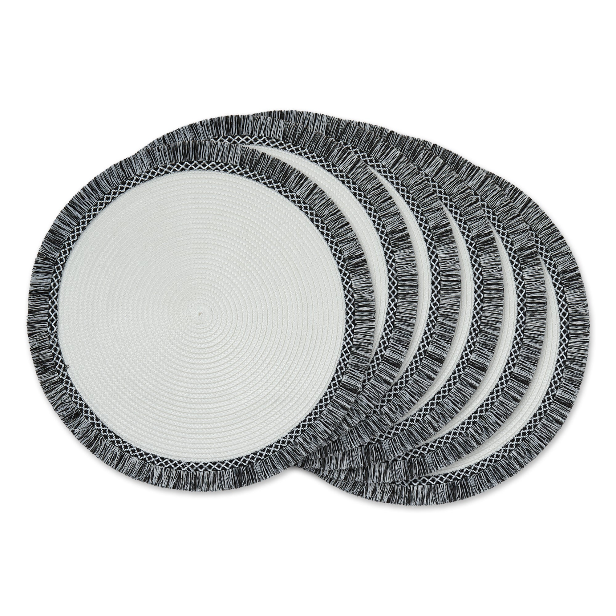 DII Fringe Placemat Set 6 Piece