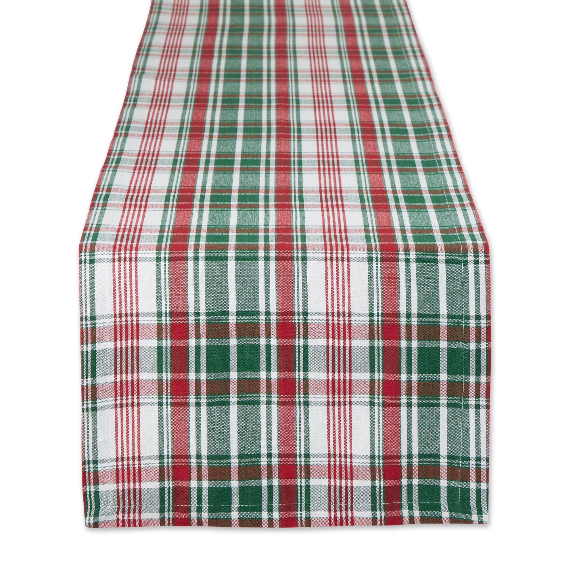 DII Christmas Yuletide Plaid Table Runner