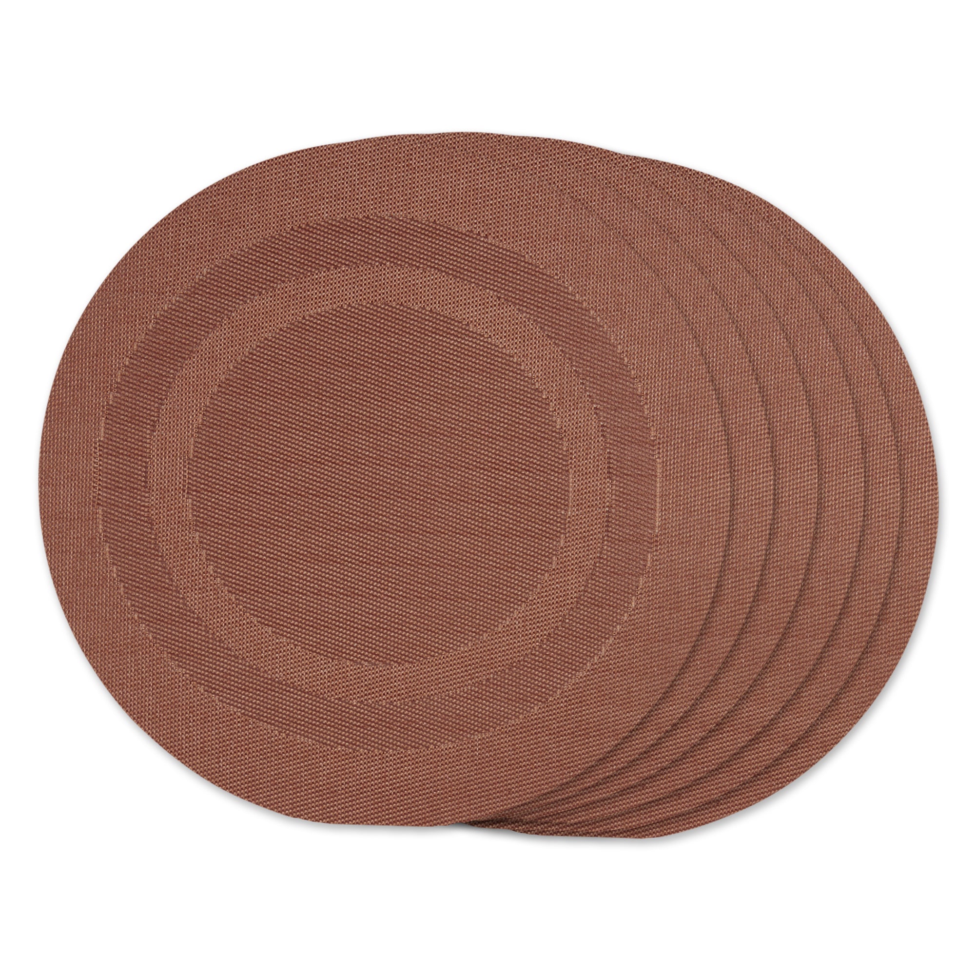 DII PVC Double frame Round Placemat Set 6 Piece