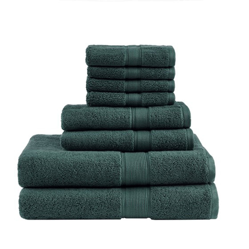 100% Cotton 8 Piece Antimicrobial Towel Set