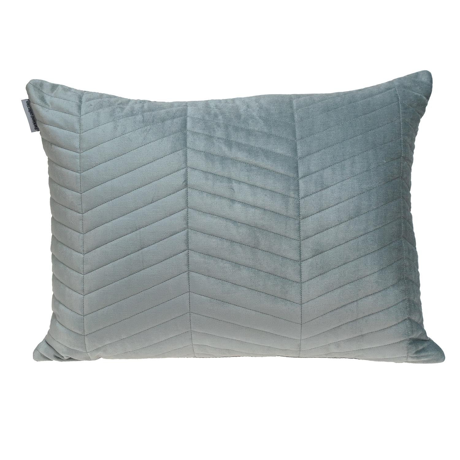 Quilted Velvet Zig Zag Decorative Lumbar Pillow