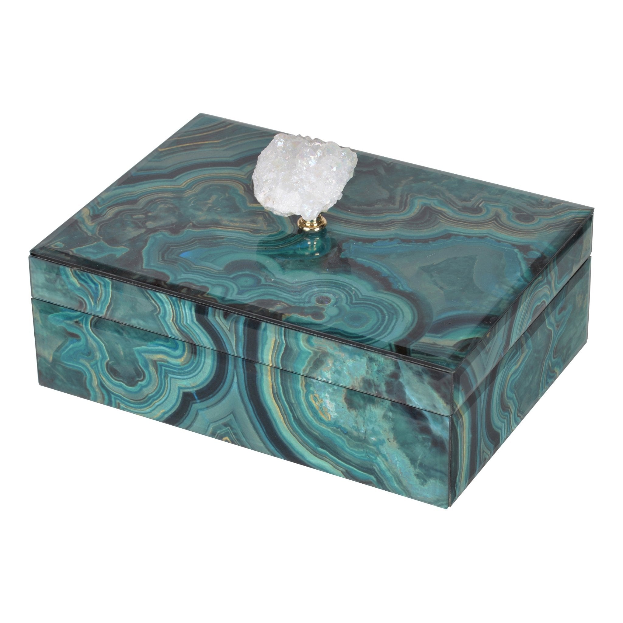 10 x 7 x 5 Bethany Marbled Jewelry Box, Stackable Decorative Storage Boxes With Lids - Tuesday Morning - Jewelry Boxes & Organizers