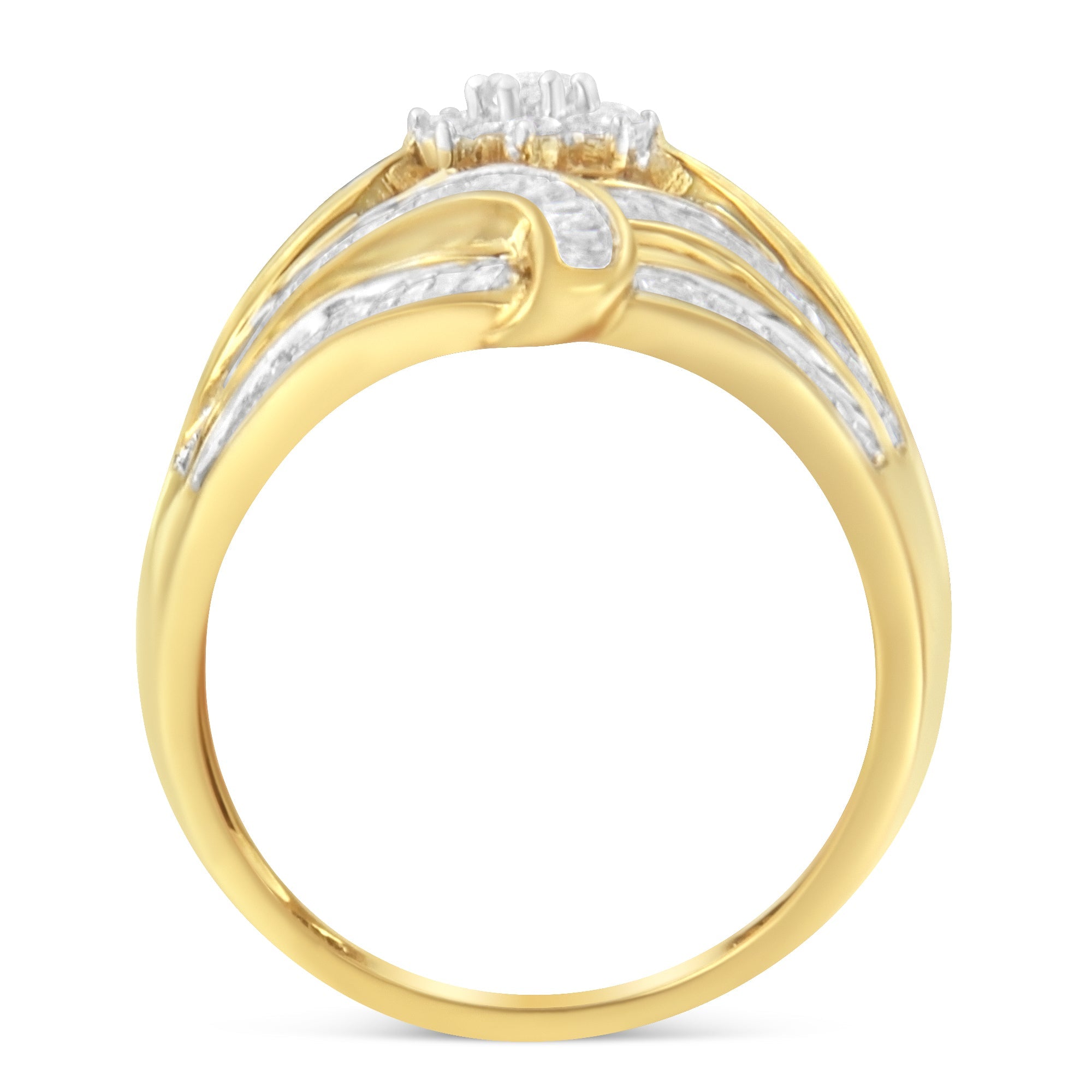 10K Yellow Gold Diamond Ring (1 Cttw, I - J Color, I2 - I3 Clarity) - Tuesday Morning - Rings