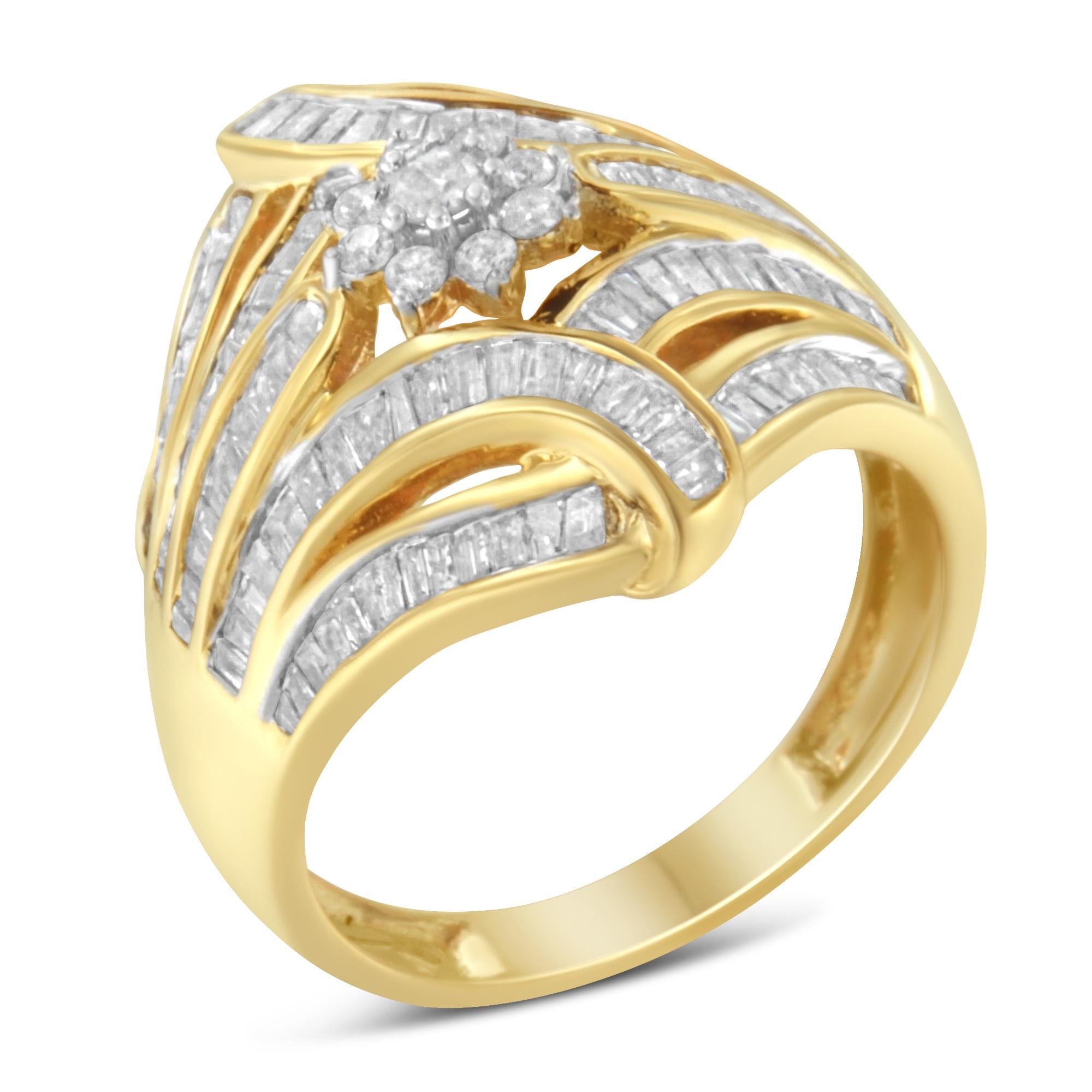 10K Yellow Gold Diamond Ring (1 Cttw, I - J Color, I2 - I3 Clarity) - Tuesday Morning - Rings