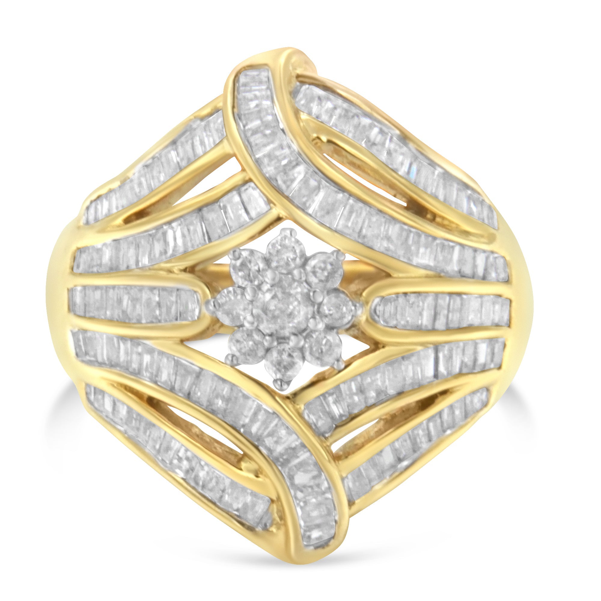 10K Yellow Gold Diamond Ring (1 Cttw, I - J Color, I2 - I3 Clarity) - Tuesday Morning - Rings