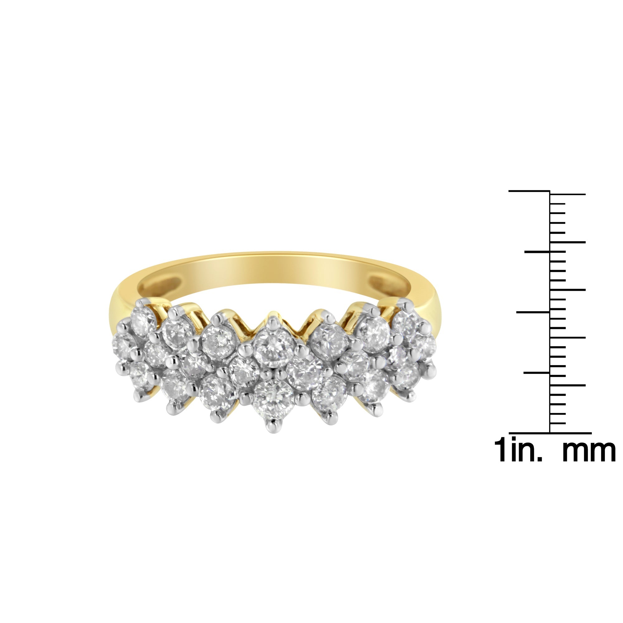 10K Yellow Gold Round Diamond Ring (1 cttw, J - K Color, I1 - I2 Clarity) - Tuesday Morning - Rings