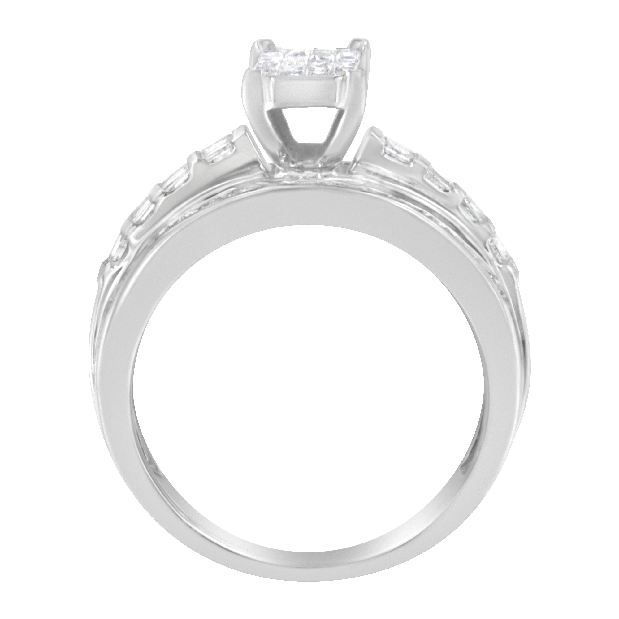 10KT White Gold Diamond Composite Ring (1 cttw, H - I Color, SI2 - I1 Clarity) - Tuesday Morning - Rings