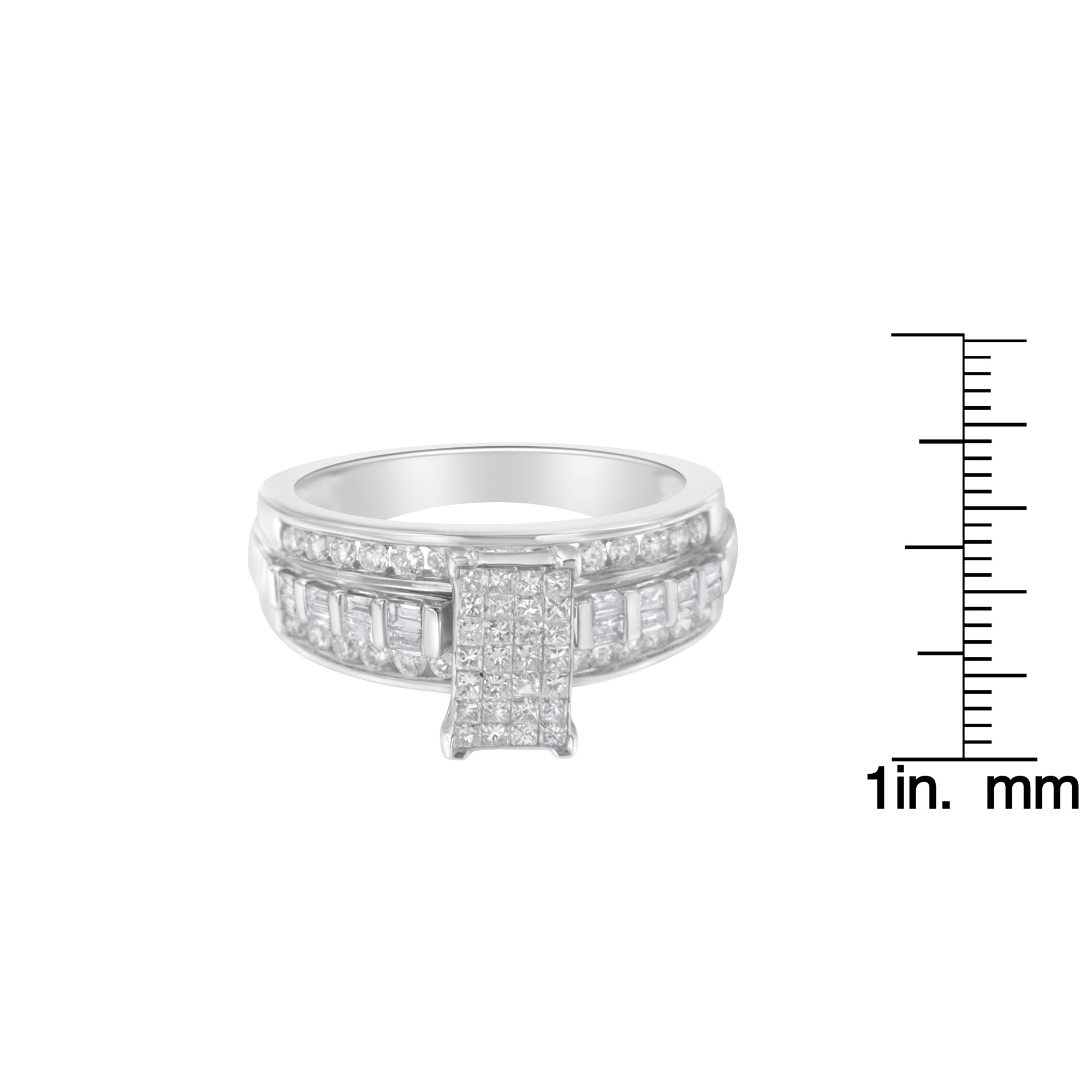 10KT White Gold Diamond Composite Ring (1 cttw, H - I Color, SI2 - I1 Clarity) - Tuesday Morning - Rings