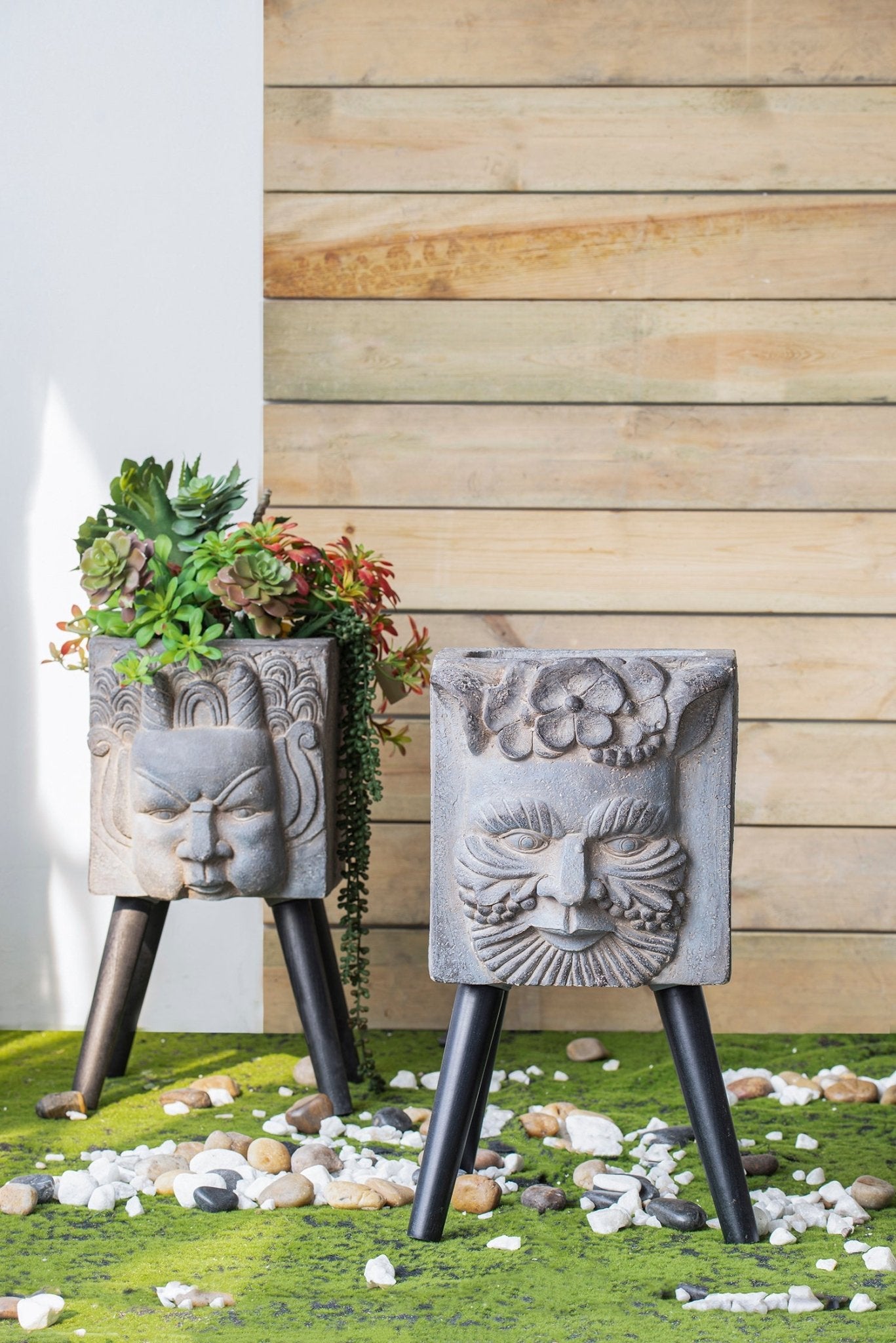 11 x 13 x 22 Greek God Statue Planter with Legs - Tuesday Morning - Pots & Planters