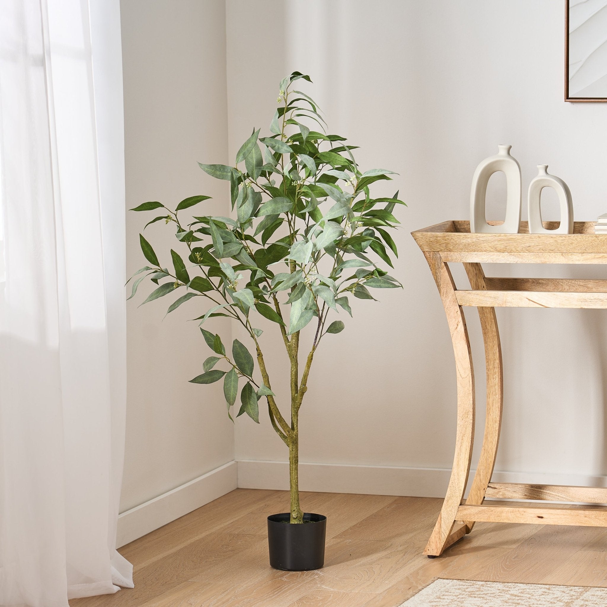 120CM ARTIFICIAL EUCALYPTUS LEAVES BONSAI - Tuesday Morning - Faux Trees