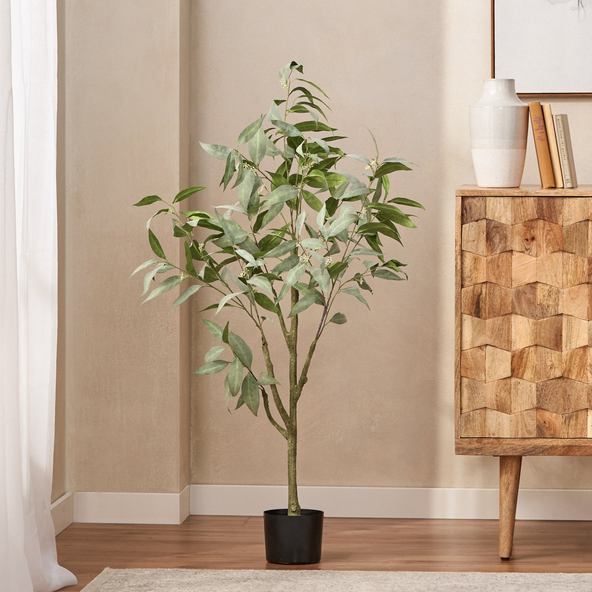 120CM ARTIFICIAL EUCALYPTUS LEAVES BONSAI - Tuesday Morning - Faux Trees