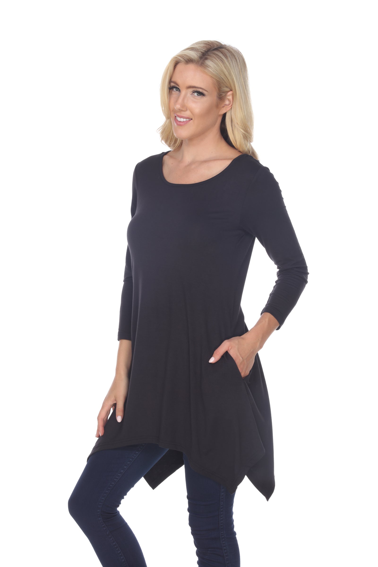 White Mark Women's Makayla Tunic Top (7 Colors Available)