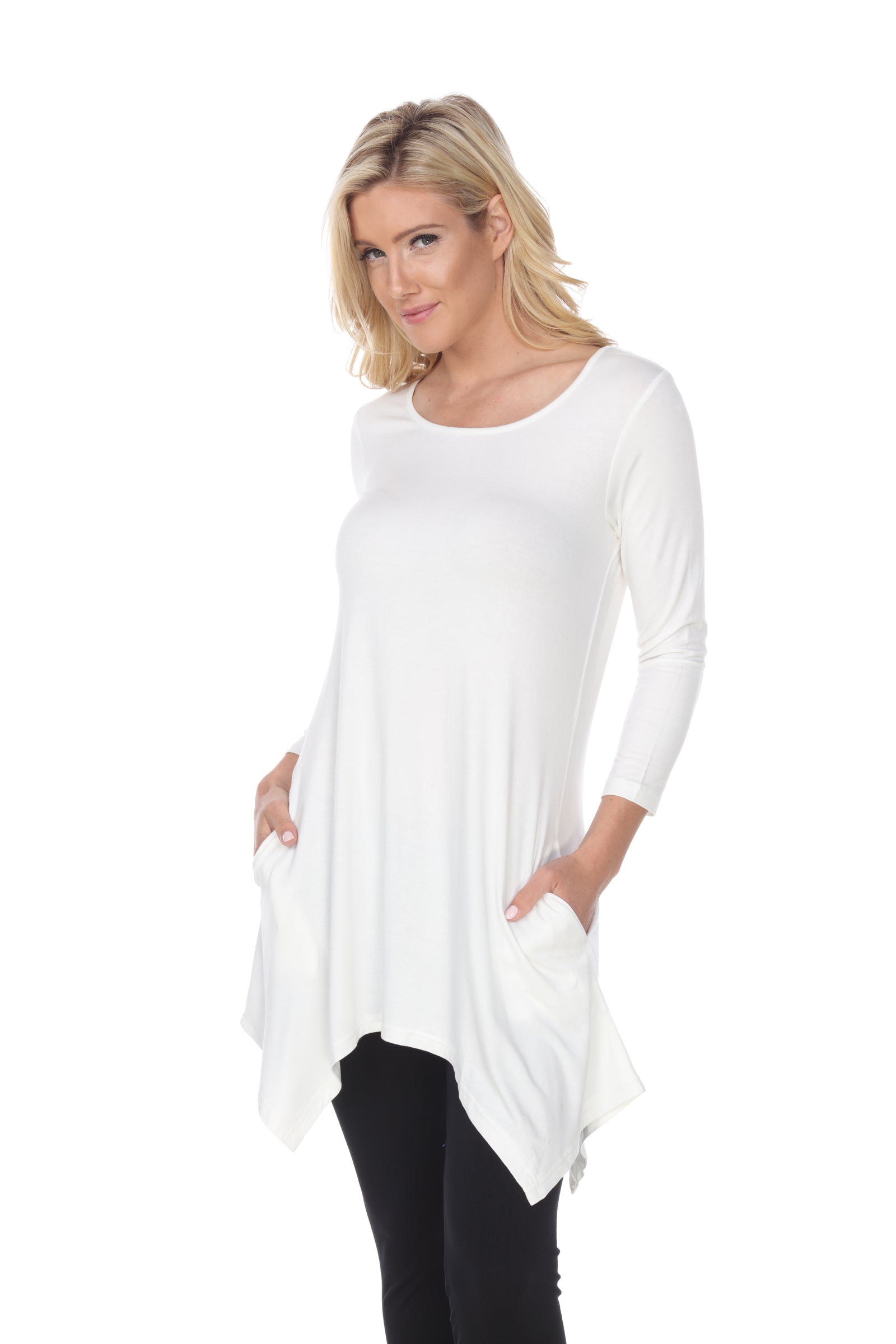 White Mark Women's Makayla Tunic Top (7 Colors Available)