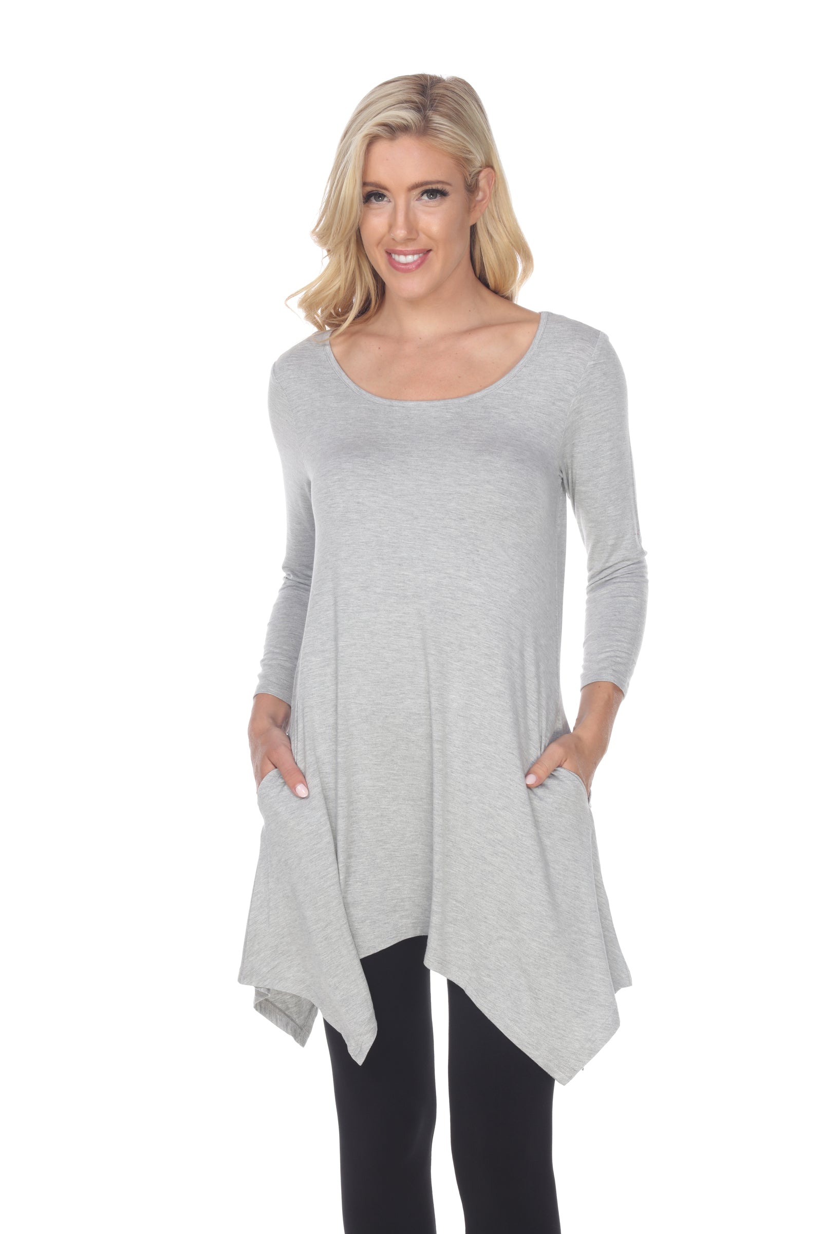 White Mark Women's Makayla Tunic Top (7 Colors Available)