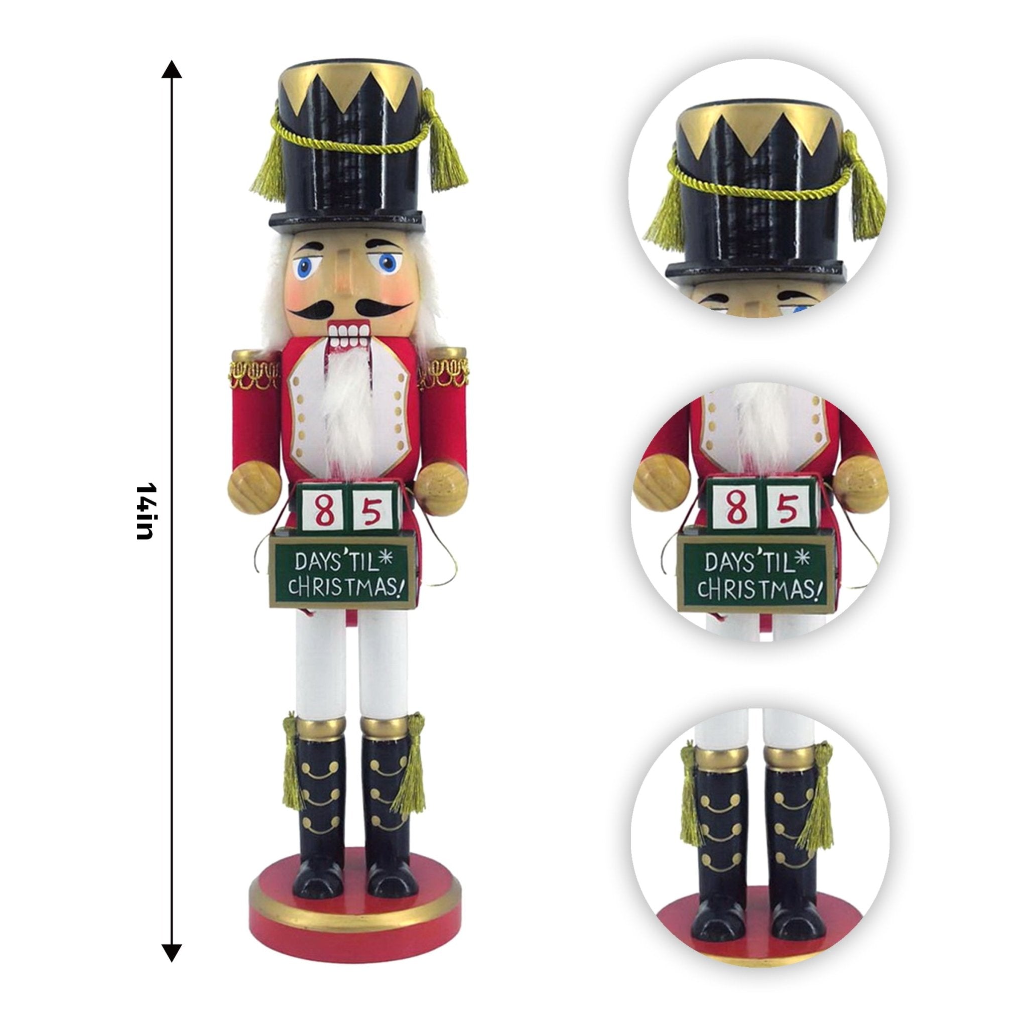 14 - inch Wooden Nutcrackers Christmas Decoration Figures (Advent Calendar) - Tuesday Morning - Decorative Objects