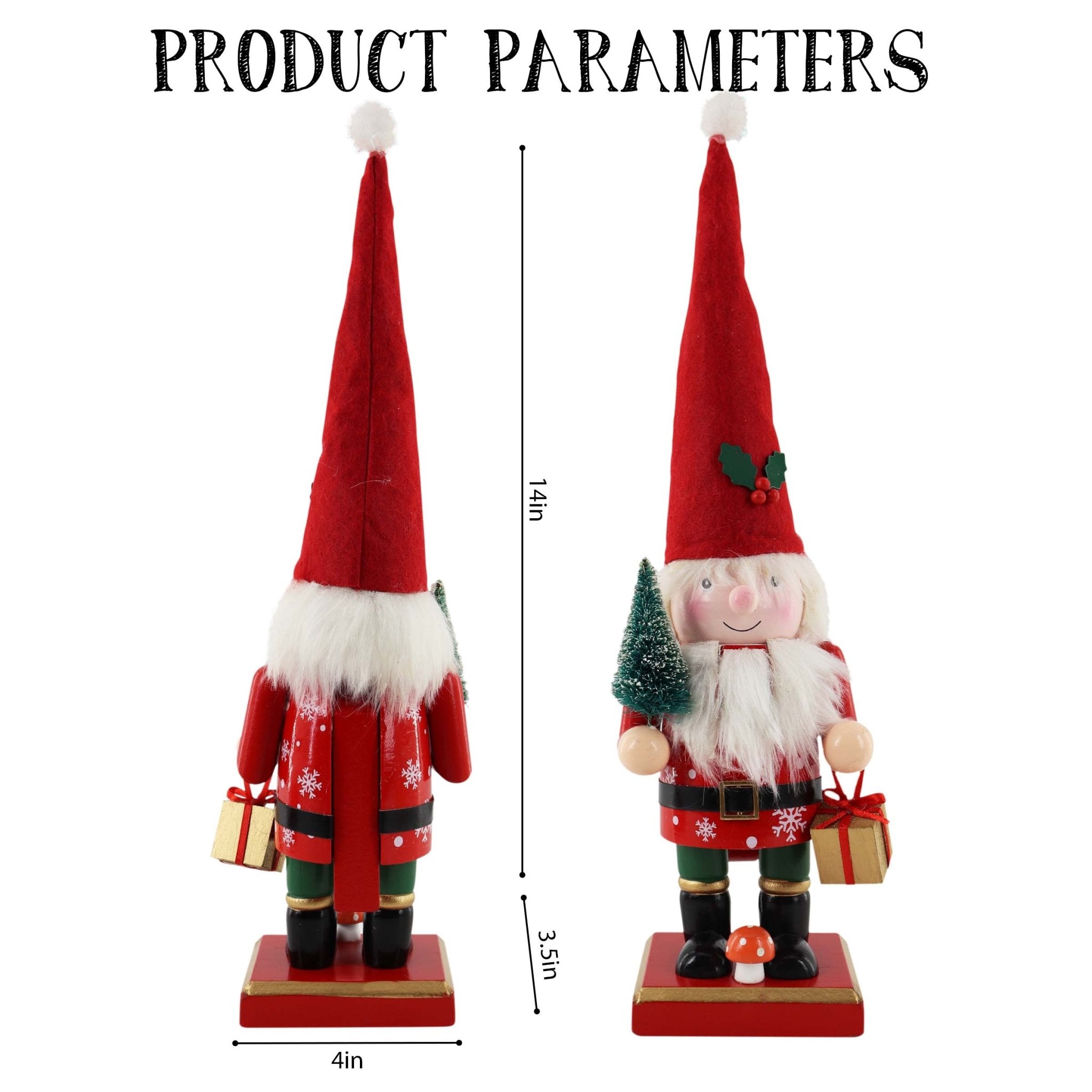 14 - inch Wooden Nutcrackers Christmas Decoration Figures (Gnome) - Tuesday Morning - Decorative Objects