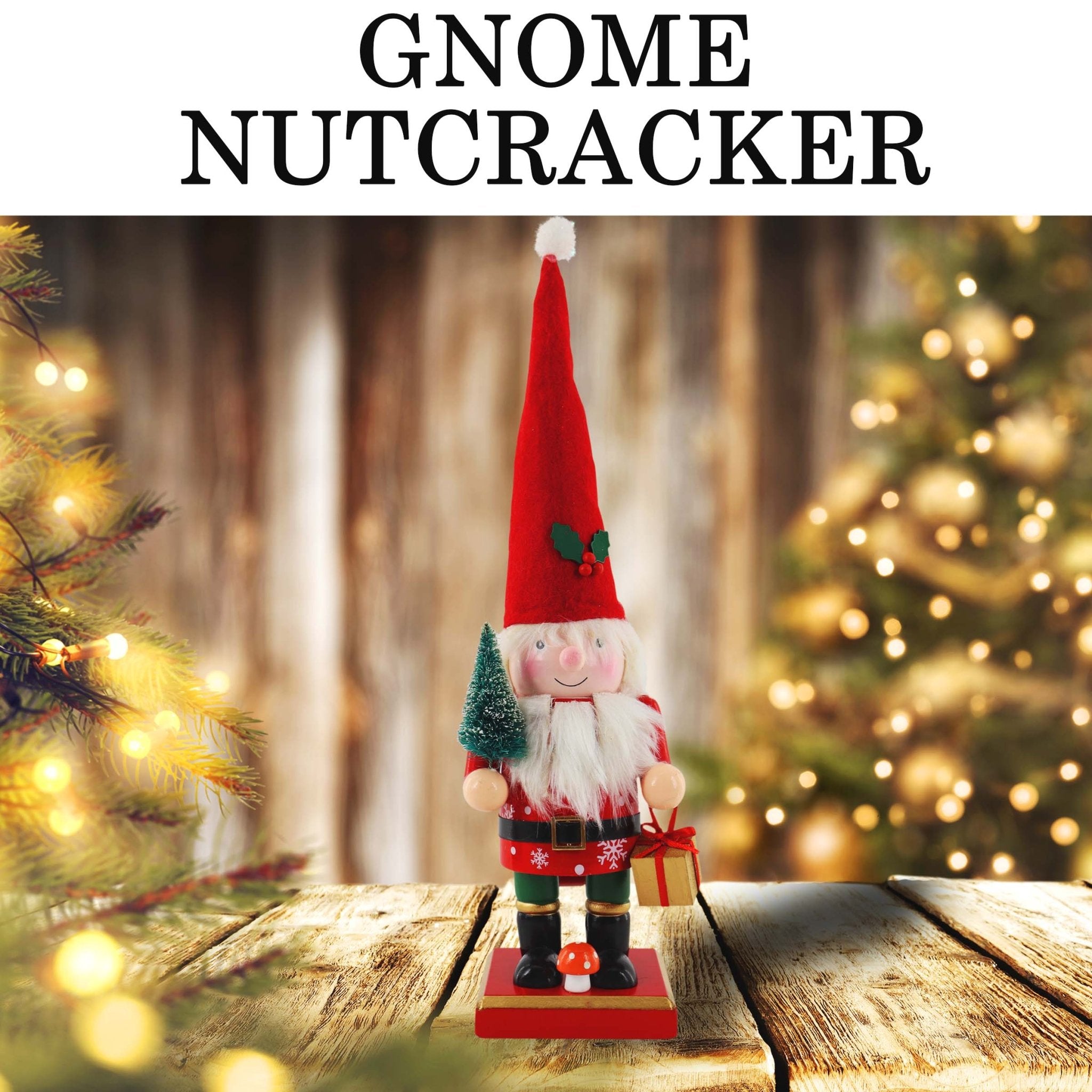 14 - inch Wooden Nutcrackers Christmas Decoration Figures (Gnome) - Tuesday Morning - Decorative Objects