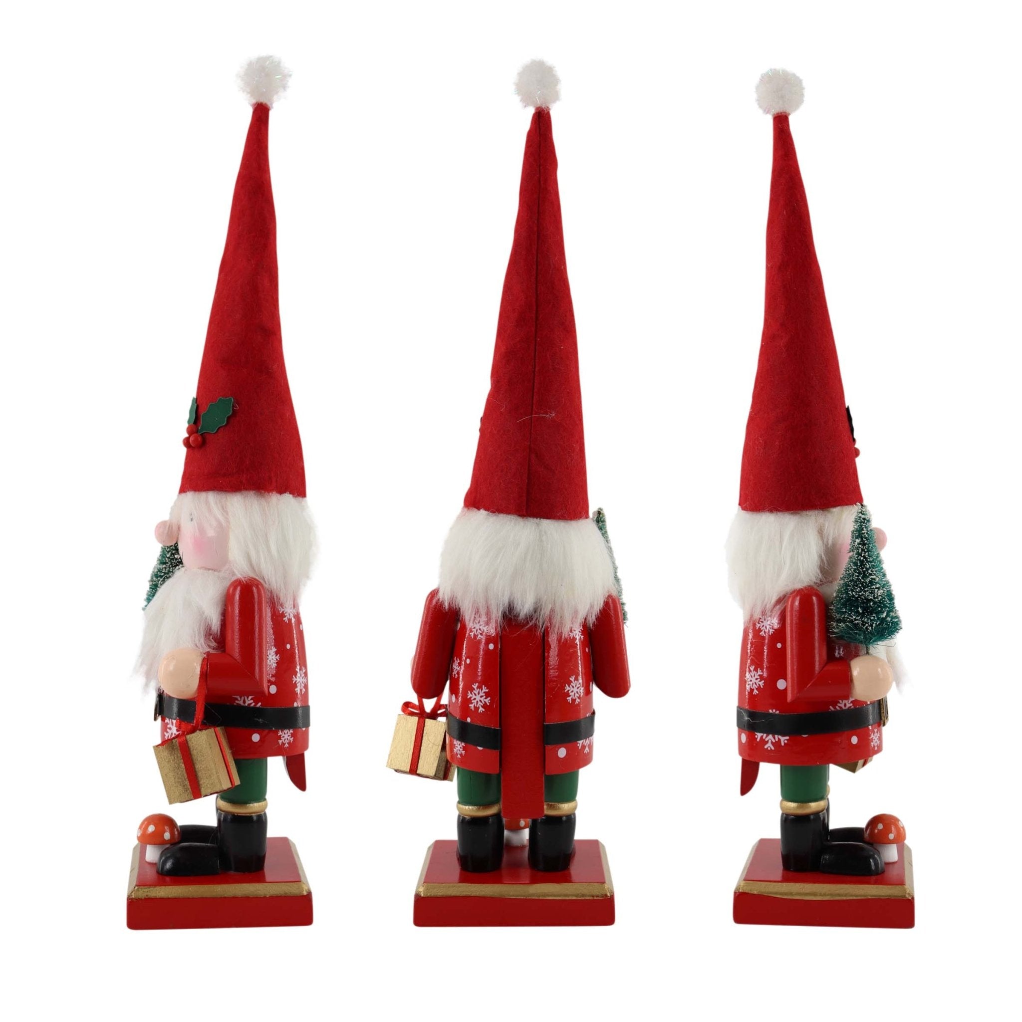 14 - inch Wooden Nutcrackers Christmas Decoration Figures (Gnome) - Tuesday Morning - Decorative Objects