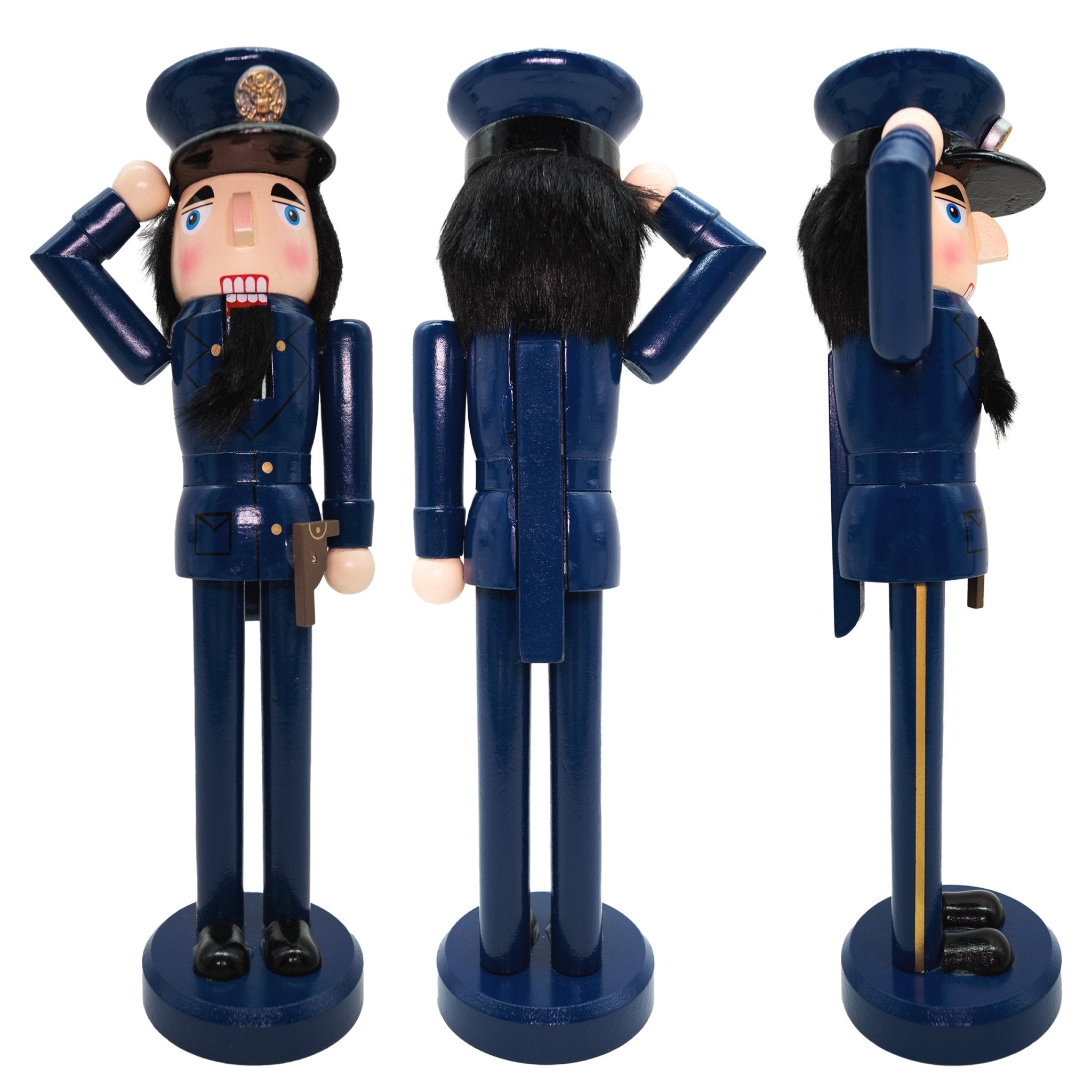 14 - inch Wooden Nutcrackers Christmas Decoration Figures Home Decor (Policeman) - Tuesday Morning - Decorative Objects