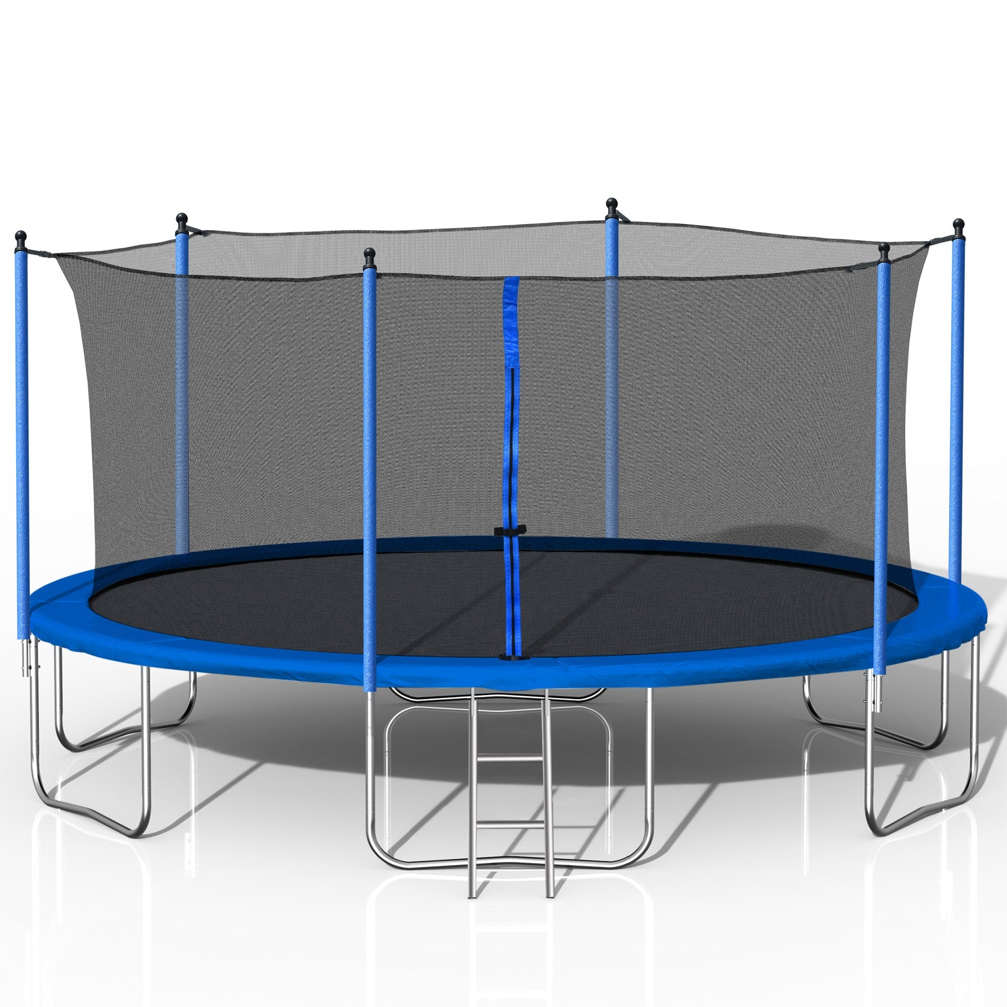 14FT Trampoline with Safety Enclosure Net,Heavy Duty Jumping Mat and Spring Cover Padding for Kids and Adults, Ladder - Tuesday Morning - Swing Sets & Trampolines