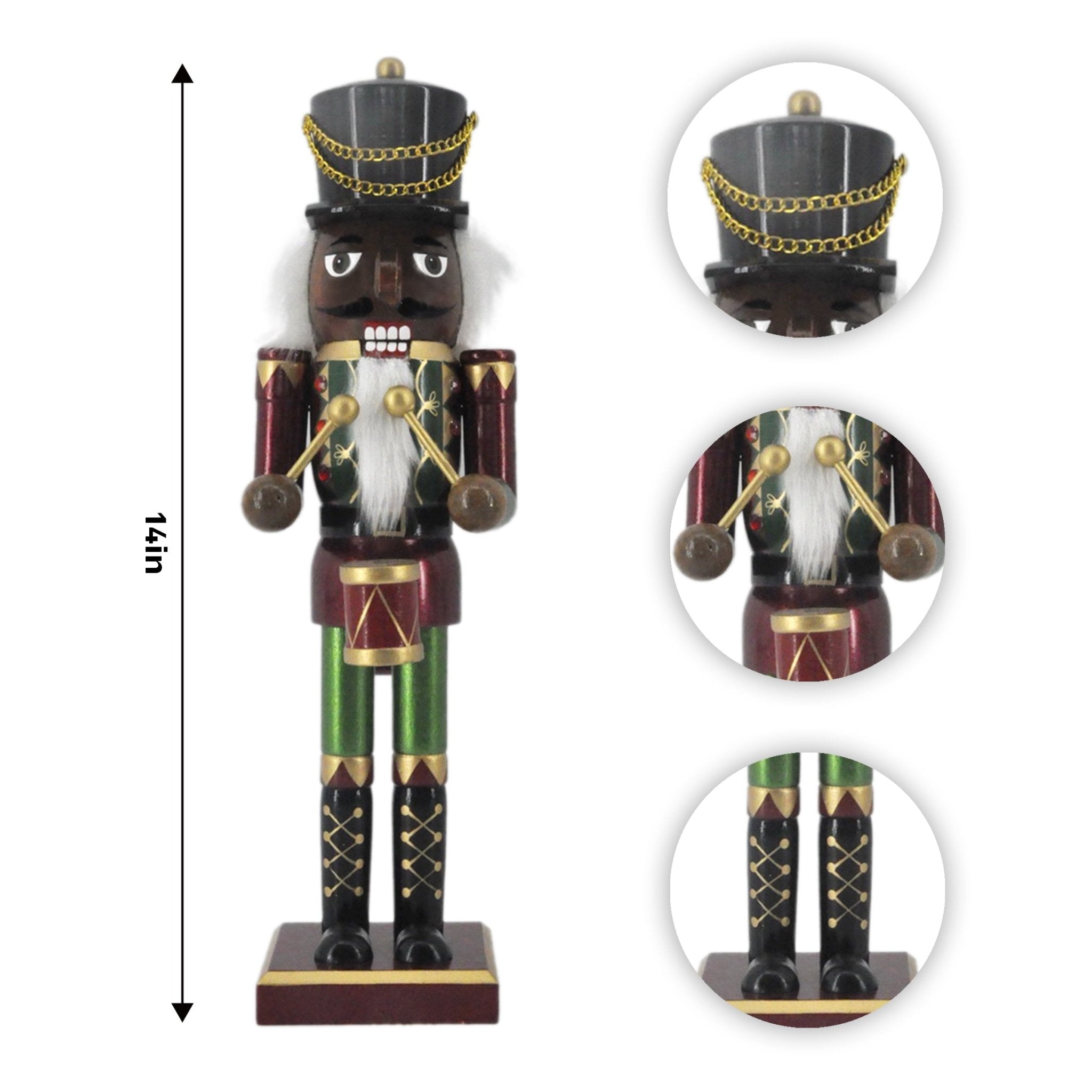 14IN Drum Nutcracker, Festive Nutcracker Figures - Tuesday Morning - Decorative Objects