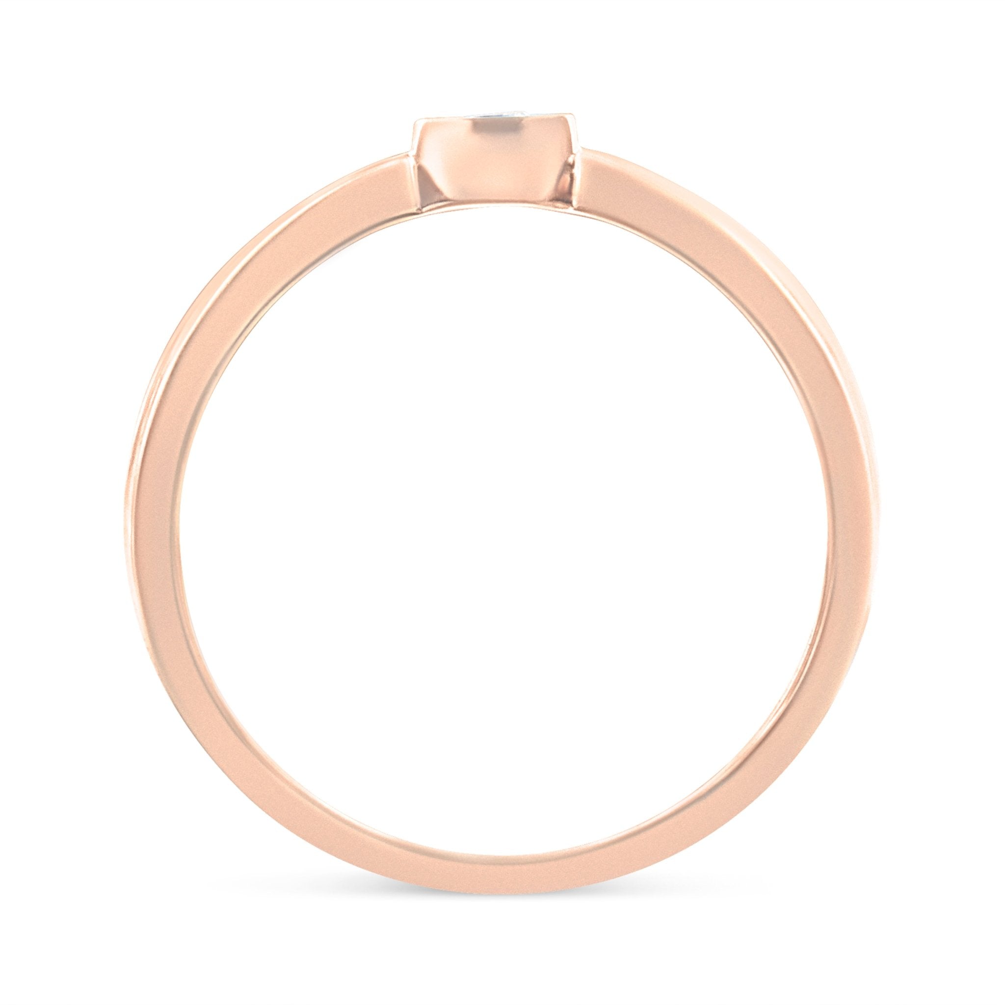 14K Rose Gold Plated .925 Sterling Silver 1/20 Cttw Miracle Set Diamond Ring (J - K Color, I1 - I2 Clarity) - Tuesday Morning - Rings