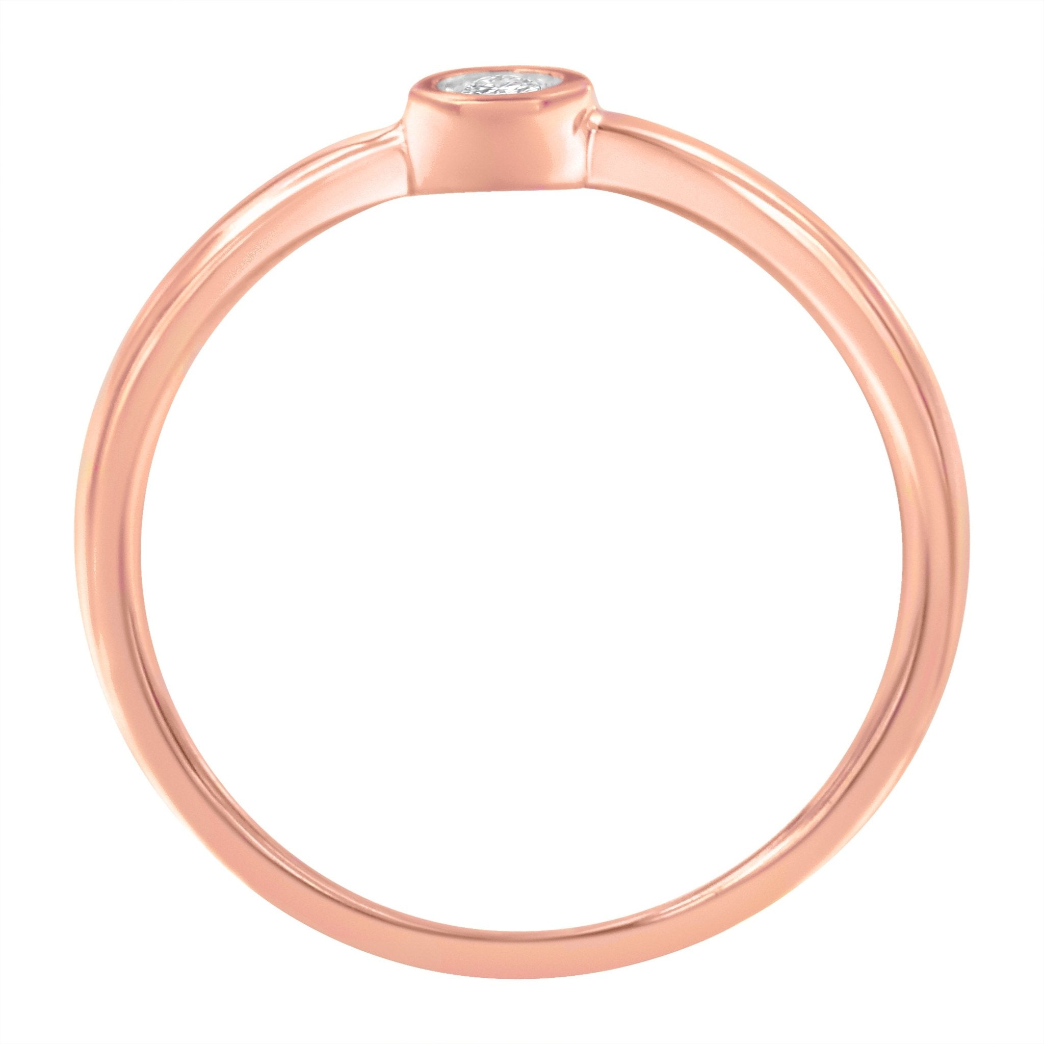 14K Rose Gold Plated .925 Sterling Silver Miracle Set Diamond Ring (1/20 Cttw, J - K Color, I1 - I2 Clarity) - Tuesday Morning - Rings