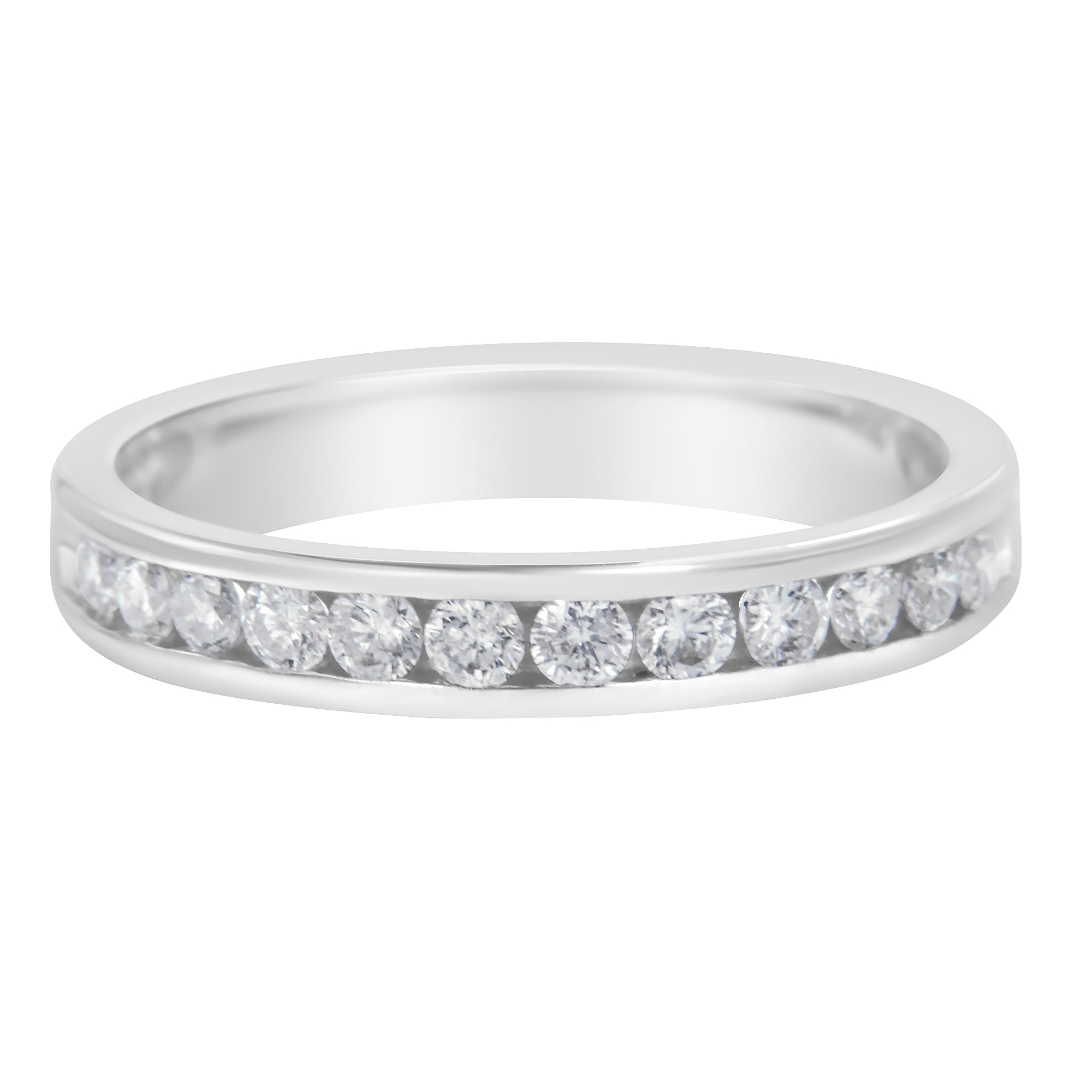 14K White Gold 1/2 cttw Diamond Band Ring (I - J Color, I2 - I3 Clarity) - Tuesday Morning - Rings