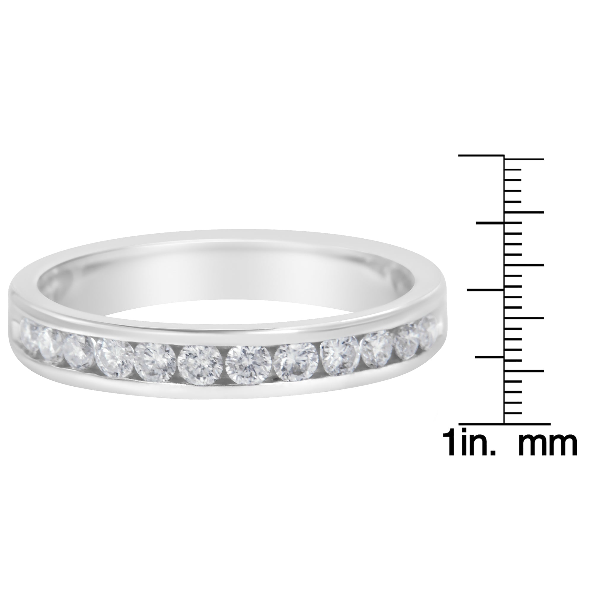 14K White Gold 1/2 cttw Diamond Band Ring (I - J Color, I2 - I3 Clarity) - Tuesday Morning - Rings