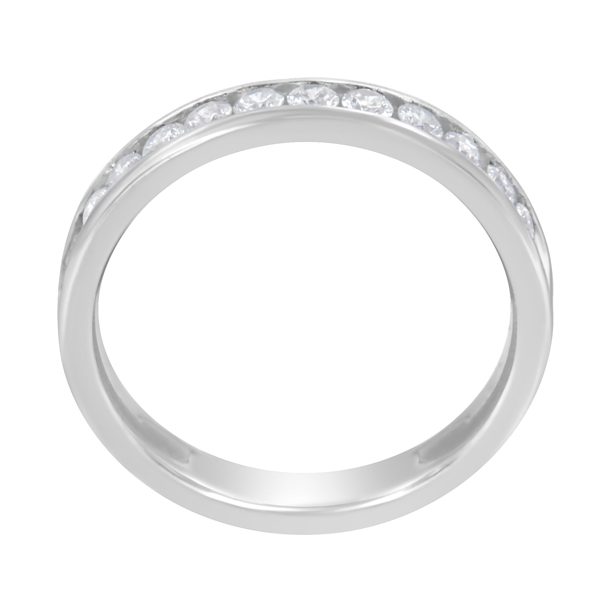 14K White Gold 1/2 cttw Diamond Band Ring (I - J Color, I2 - I3 Clarity) - Tuesday Morning - Rings