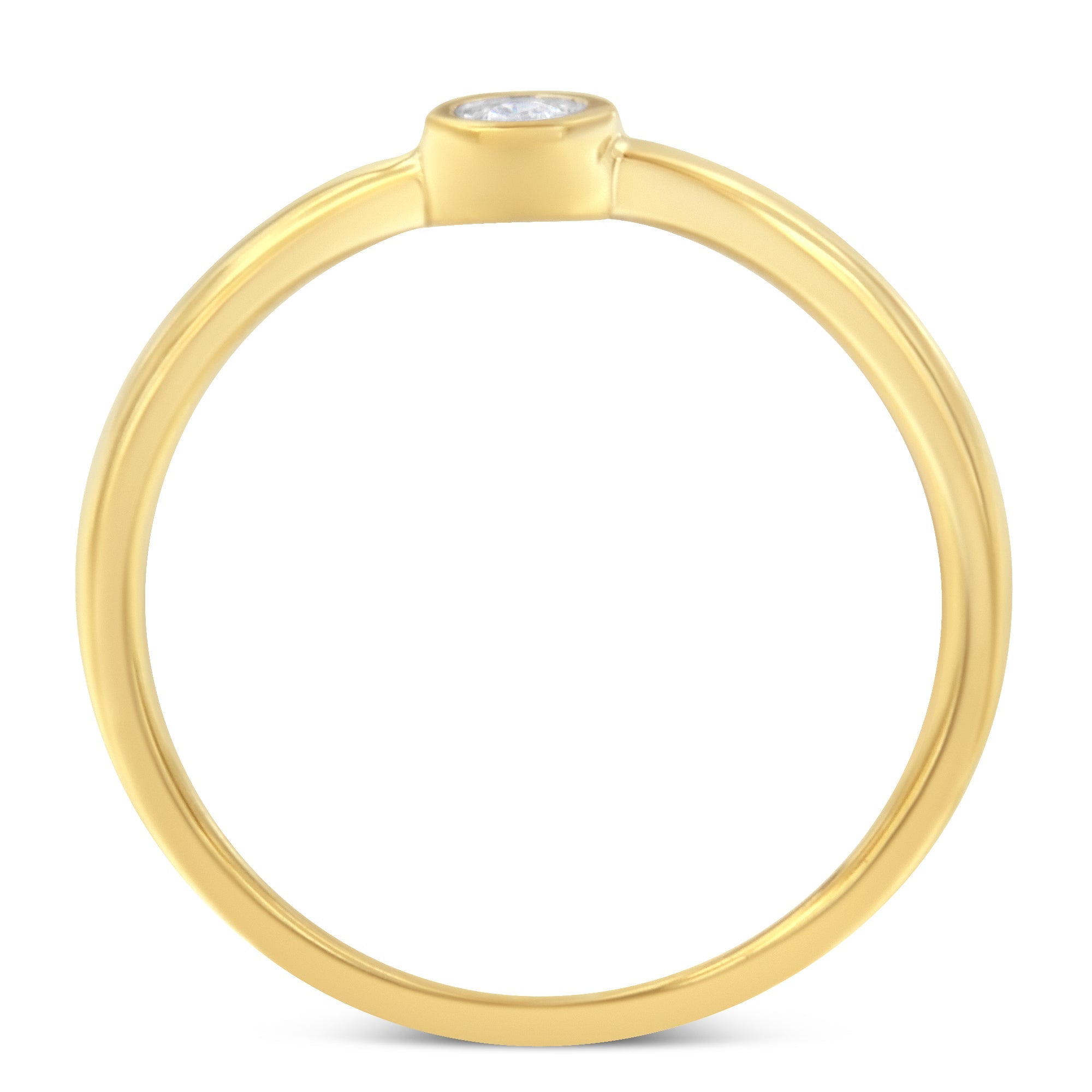 14K Yellow Gold Plated .925 Sterling Silver Miracle Set Diamond Ring (1/20 Cttw, J - K Color, I1 - I2 Clarity) - Tuesday Morning - Rings