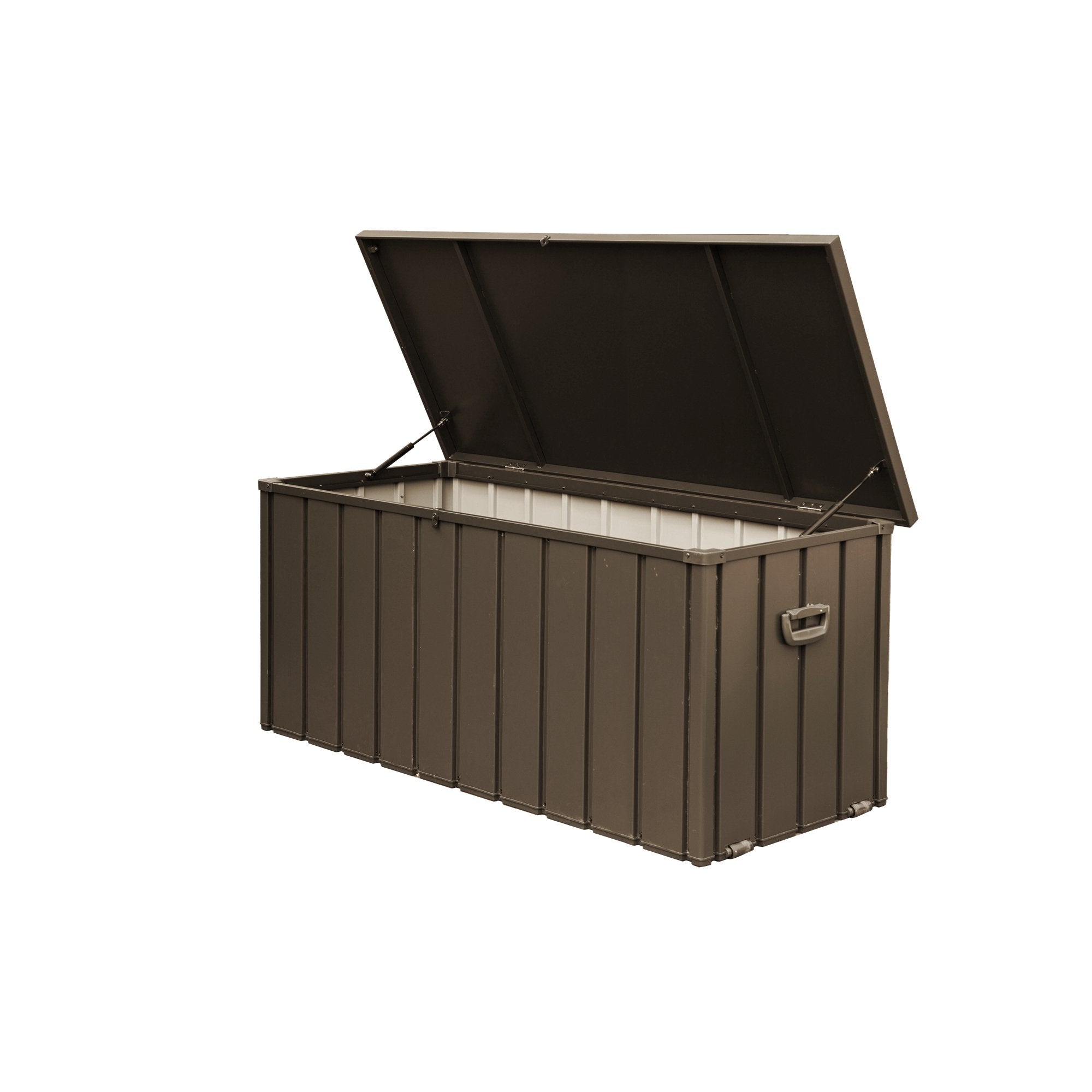 150 Gallon Outdoor Storage Deck Box Waterproof, Large Patio Storage Bin for Outside Cushions, Throw Pillows, Garden Tools, Lockable (Dark Brown) - Tuesday Morning - Outdoor Storage Boxes