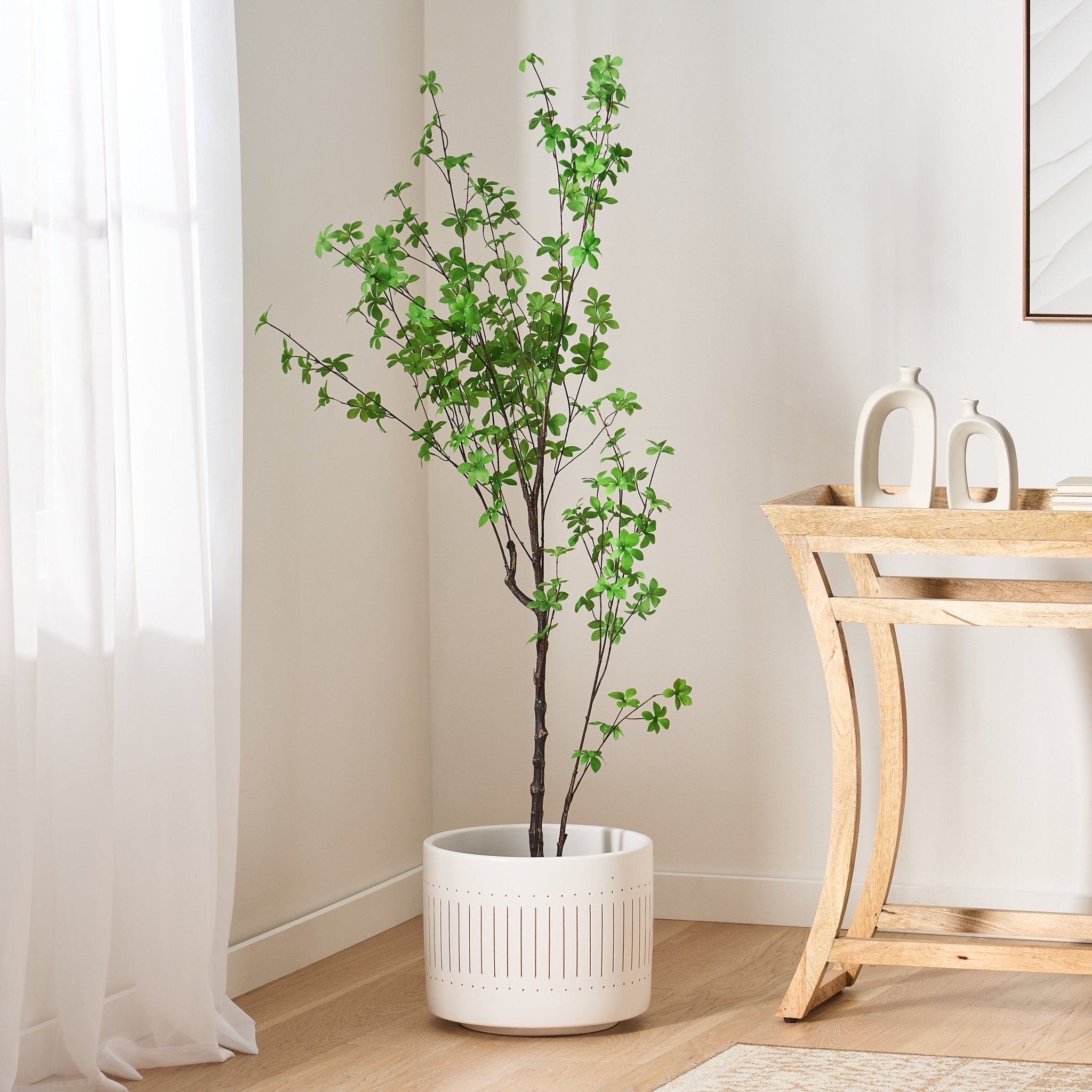 150CM ARTIFICIAL DISC LEAF TREE - Tuesday Morning - Faux Trees