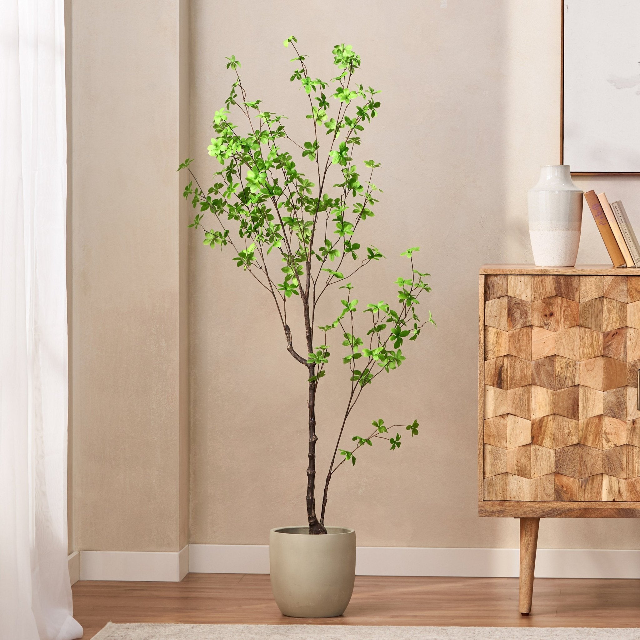 150CM ARTIFICIAL DISC LEAF TREE - Tuesday Morning - Faux Trees