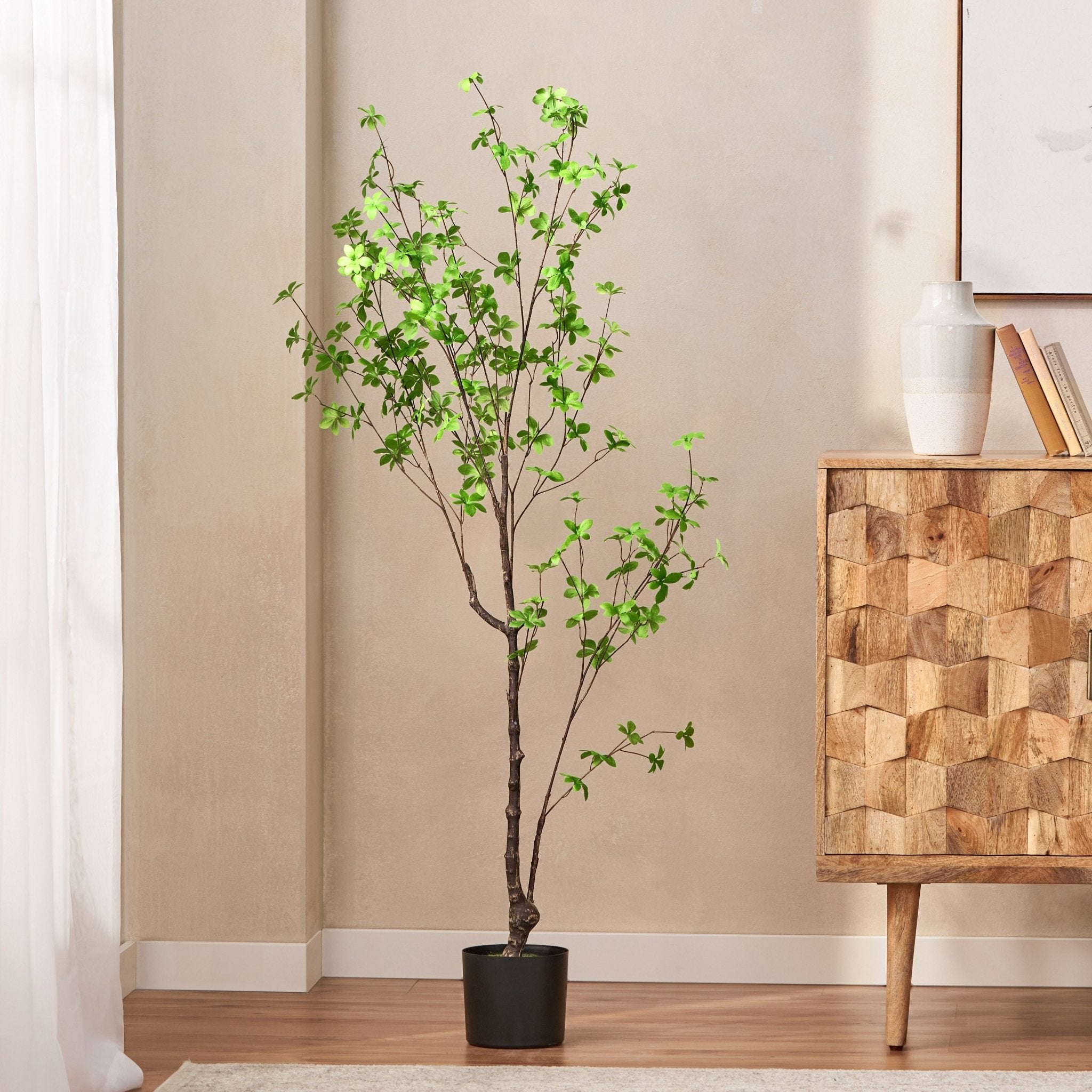 150CM ARTIFICIAL DISC LEAF TREE - Tuesday Morning - Faux Trees