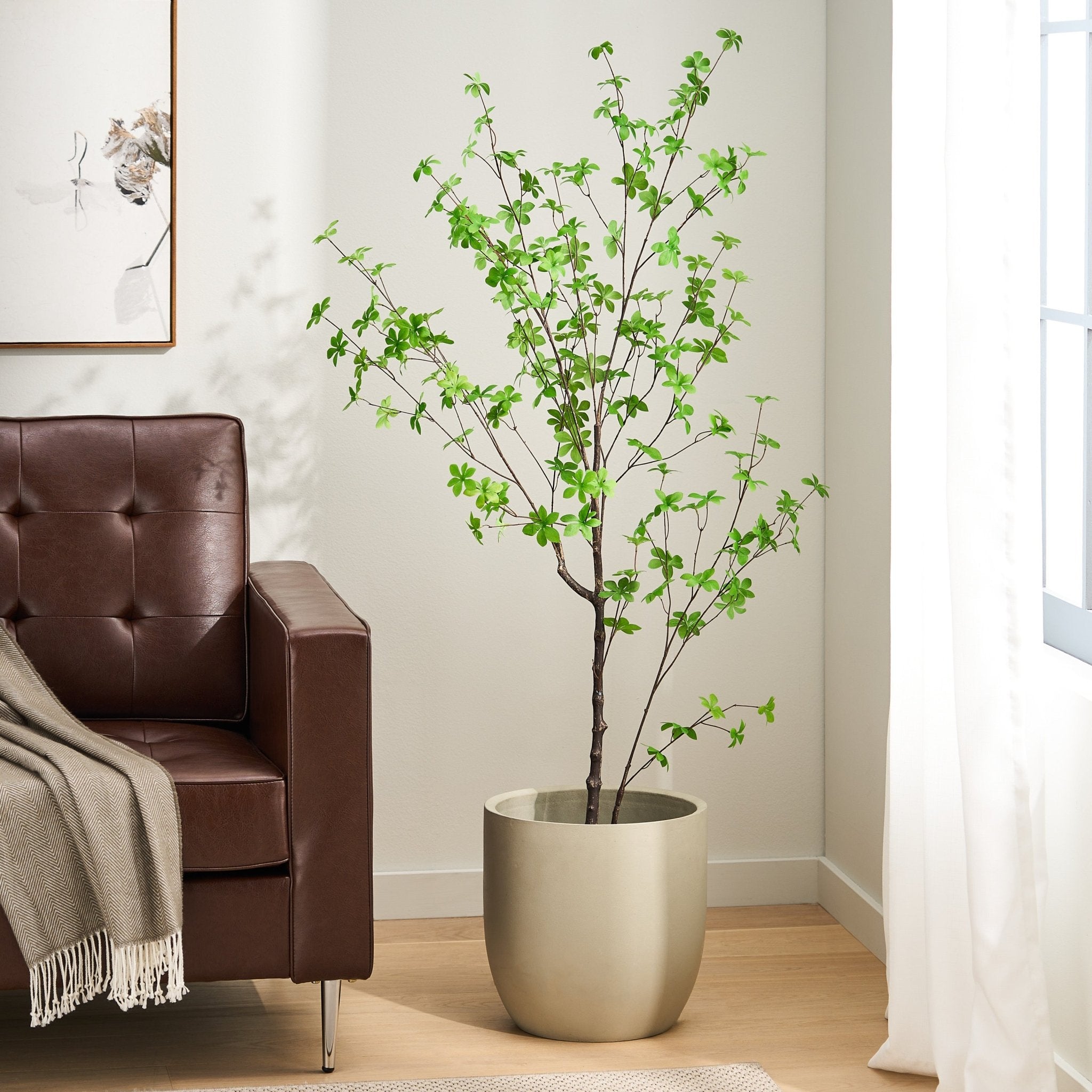 150CM ARTIFICIAL DISC LEAF TREE - Tuesday Morning - Faux Trees