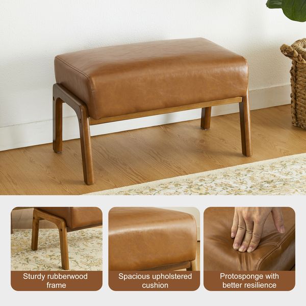 15''H Accent Padded Sofa Foot Stool for Accent Chair - Tuesday Morning - Ottomans & Poufs