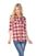 White Mark Women's Oakley Stretchy Plaid Top (9 Colors Available)