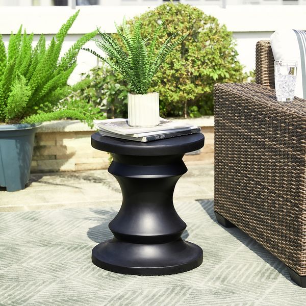 18.25''H MGO Chess Outdoor Side Table - Tuesday Morning - Outdoor Tables