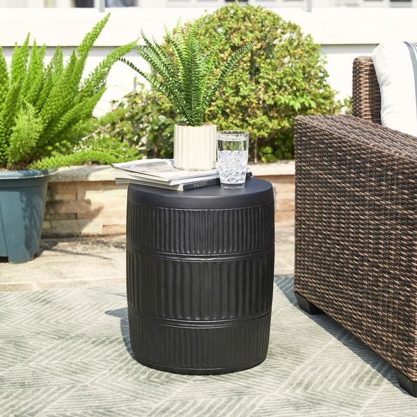 18.5''H MGO Textured Outdoor Side Table - Tuesday Morning - Outdoor Tables