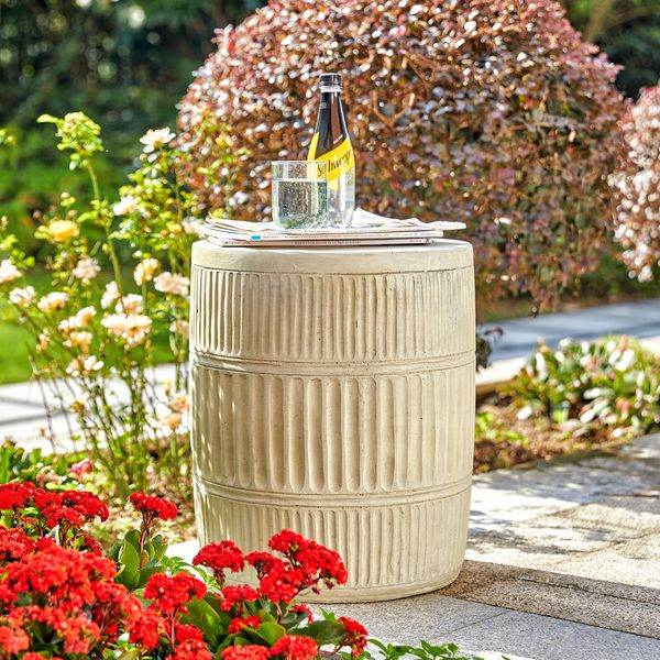 18.5''H MGO Textured Outdoor Side Table - Tuesday Morning - Outdoor Tables