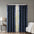 Knitted Jacquard Damask Total Blackout Grommet Top Curtain Panel (Only 1 Pc Panel)