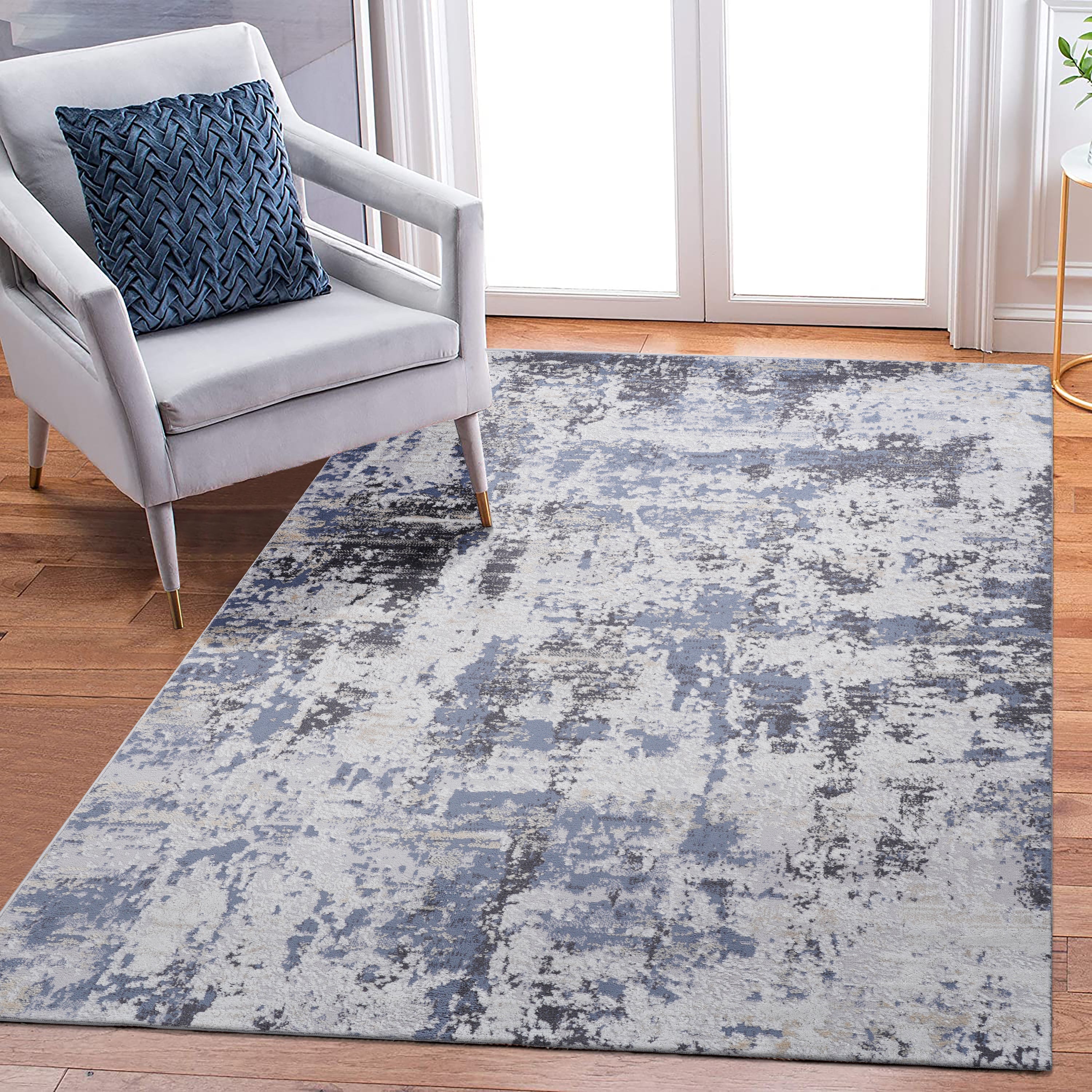 NAAR MARFI Collection Abstract Non-Shedding and Stain Resistant Area Rug