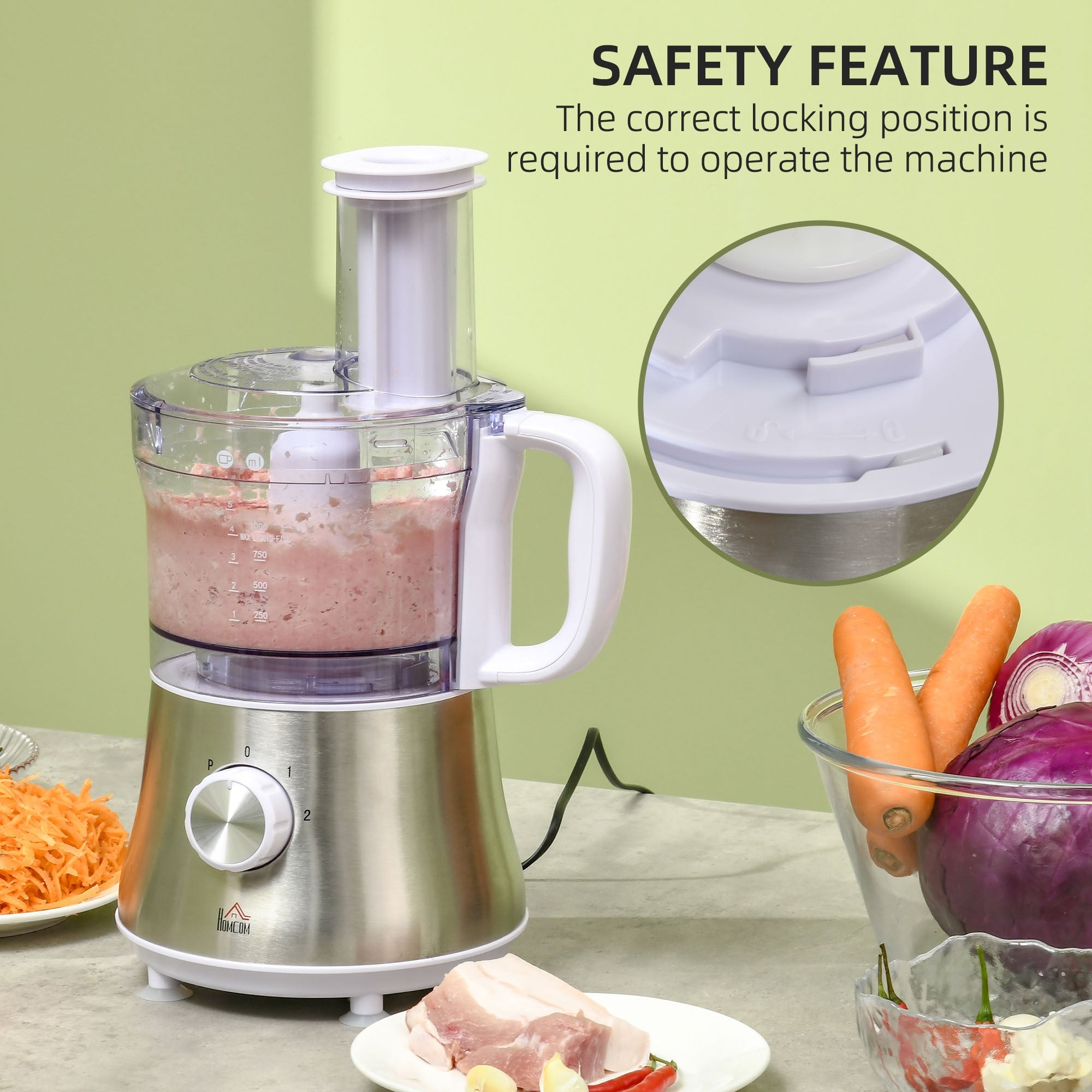 2 in 1 Blender and Food Processor Combo for Chopping, Slicing, Shredding, Mincing and Pureeing for Vegetable, Meat and Nuts, 500W 5 - Cup Bowl, 1.5L Blender Jug, 3 Blades and Adjustable Speed - Tuesday Morning - Blenders