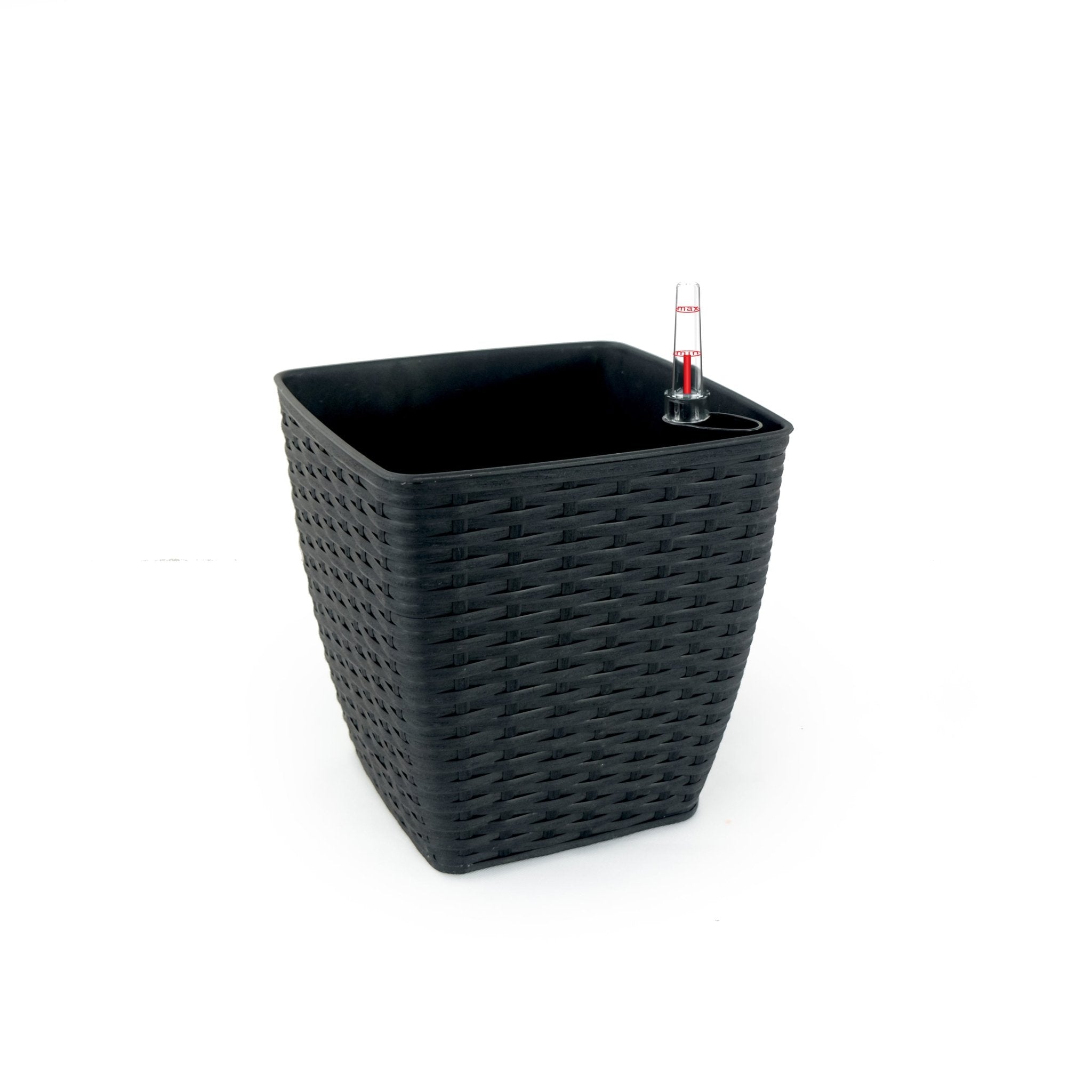 2 - Pack Self - watering Planter - Hand Woven Wicker - Thin Square - Espresso - Tuesday Morning - Pots & Planters