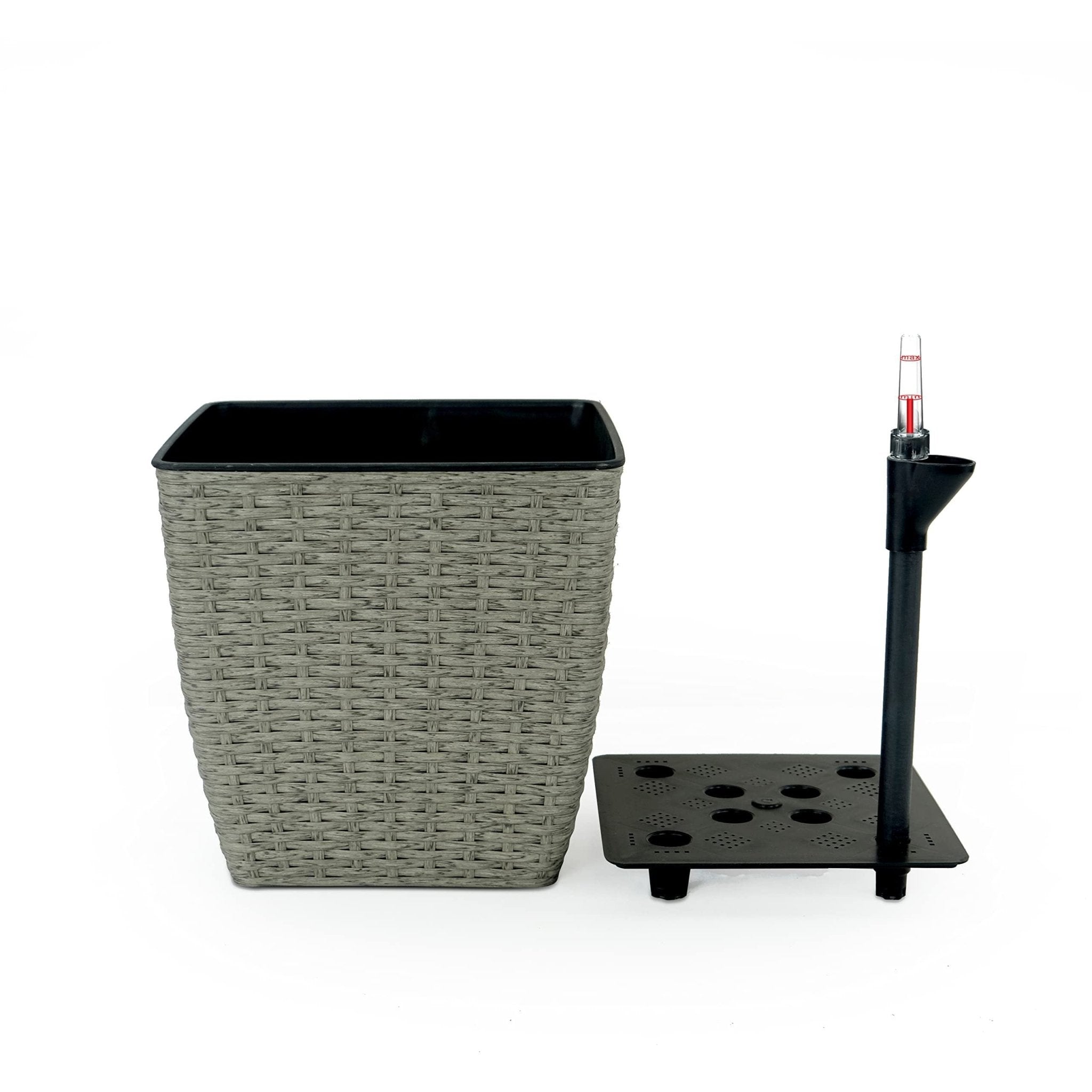 2 - Pack Self - watering Planter - Hand Woven Wicker - Thin Square - Tuesday Morning - Pots & Planters